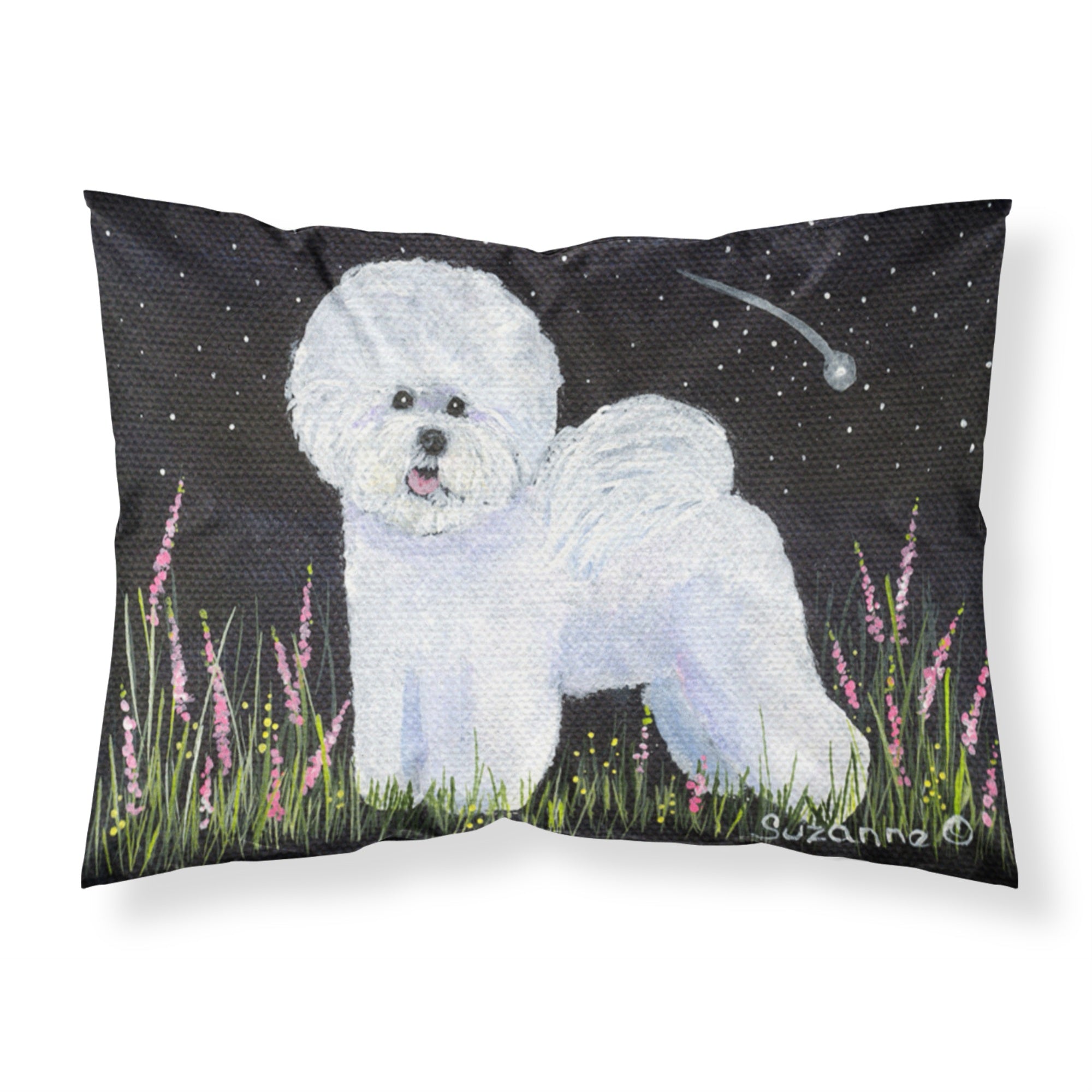Caroline'S Treasures Ss8143Pillowcase Bichon Frise Moisture Wicking Fabric Standard Pillowcase, Large, Multicolor