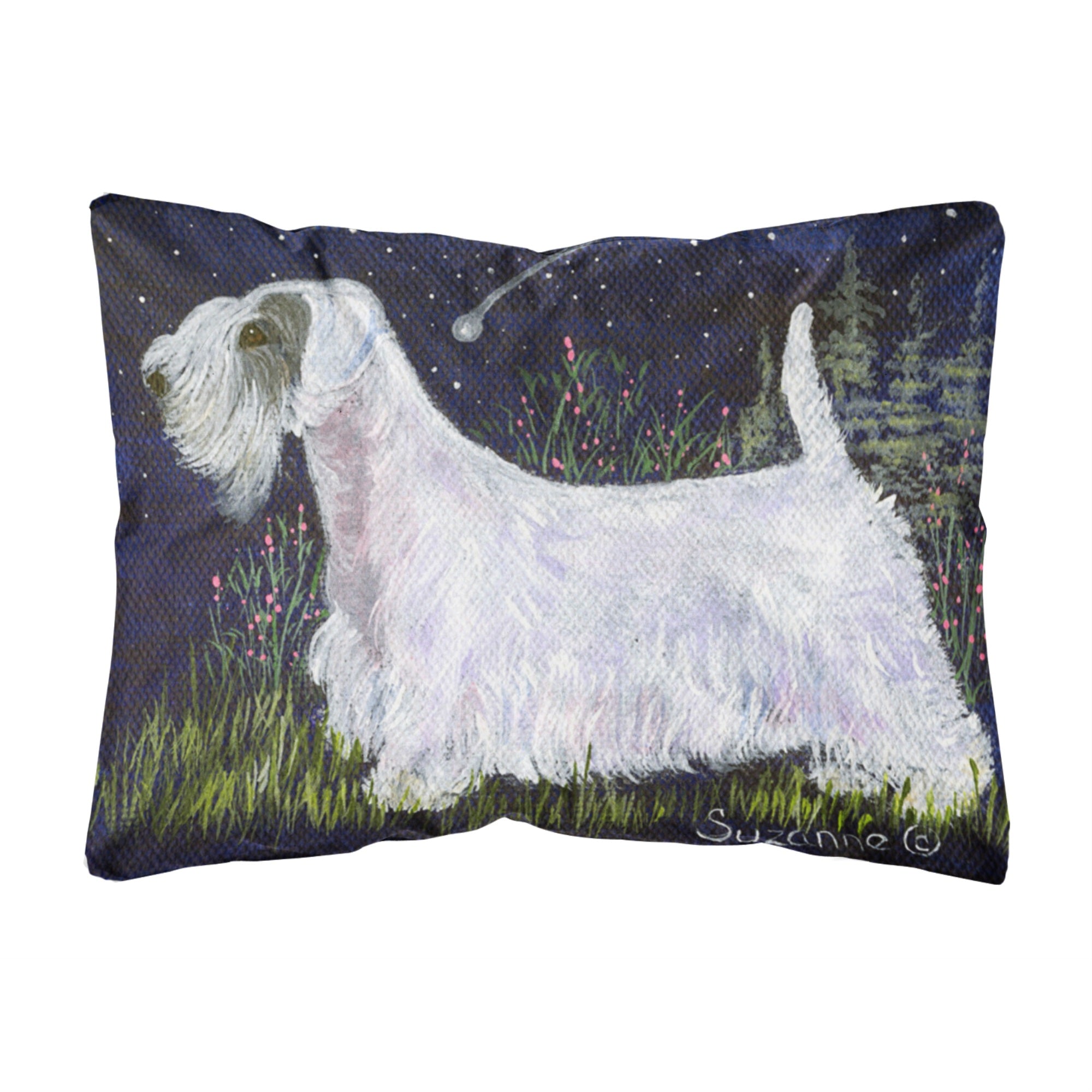 Caroline'S Treasures Ss8145Pw1216 Sealyham Terrier Decorative Canvas Fabric Pillow, Large, Multicolor