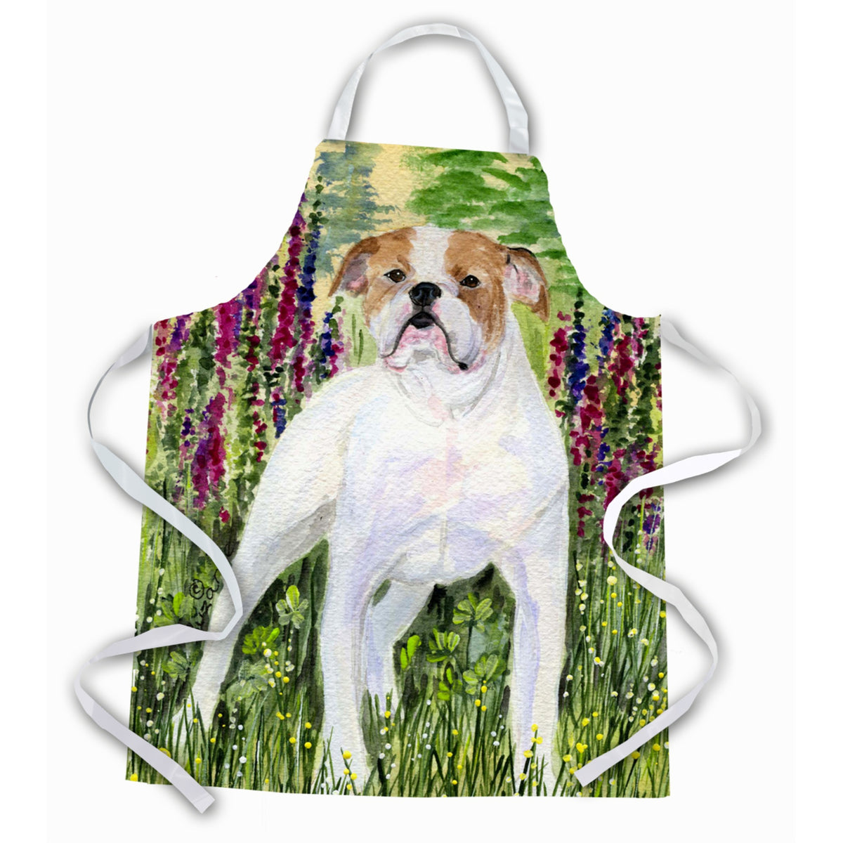 Caroline'S Treasures Ss8156Apron English Bulldog Apron, Large, Multicolor
