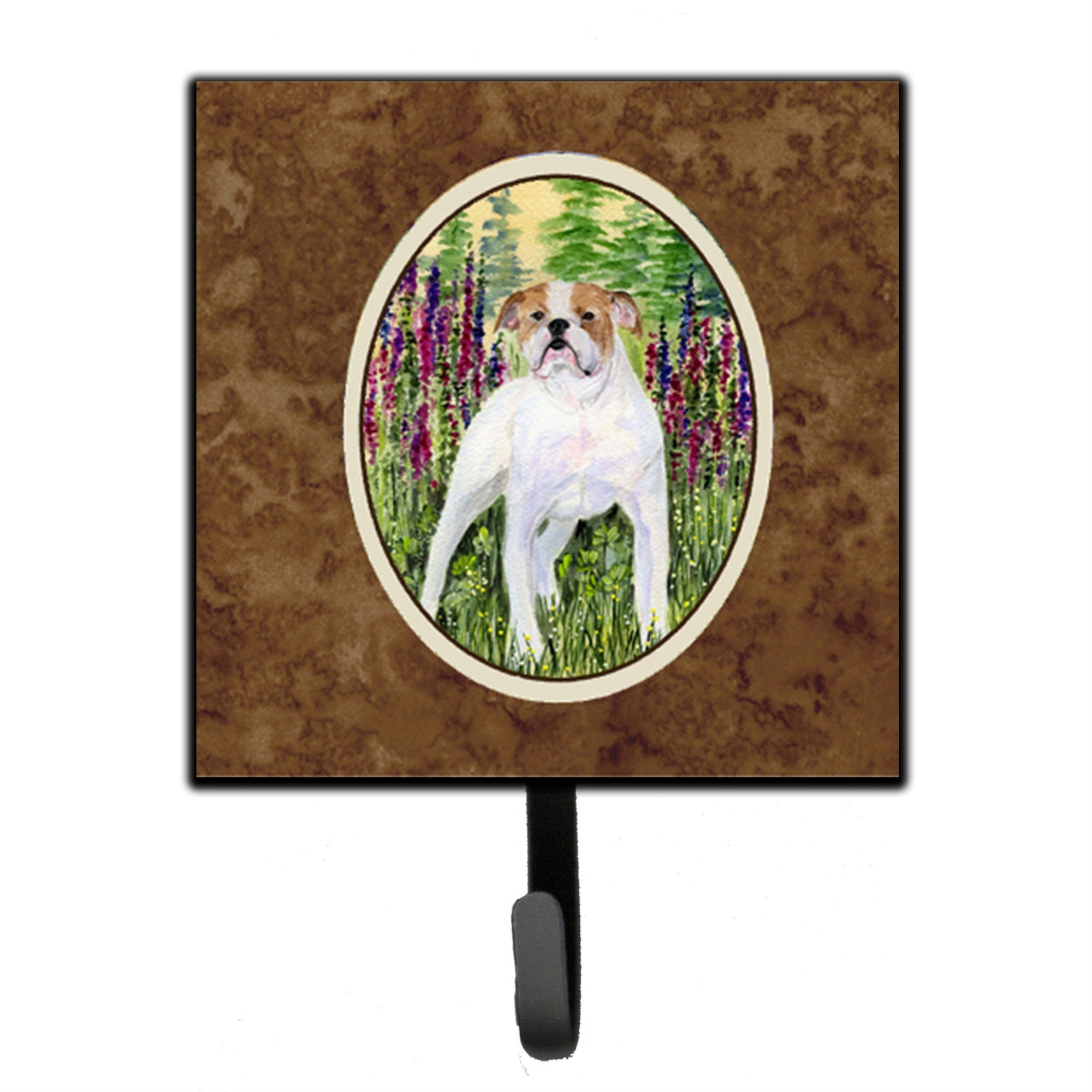 Caroline'S Treasures Ss8156Sh4 English Bulldog Leash Holder Or Key Hook, Small, Multicolor