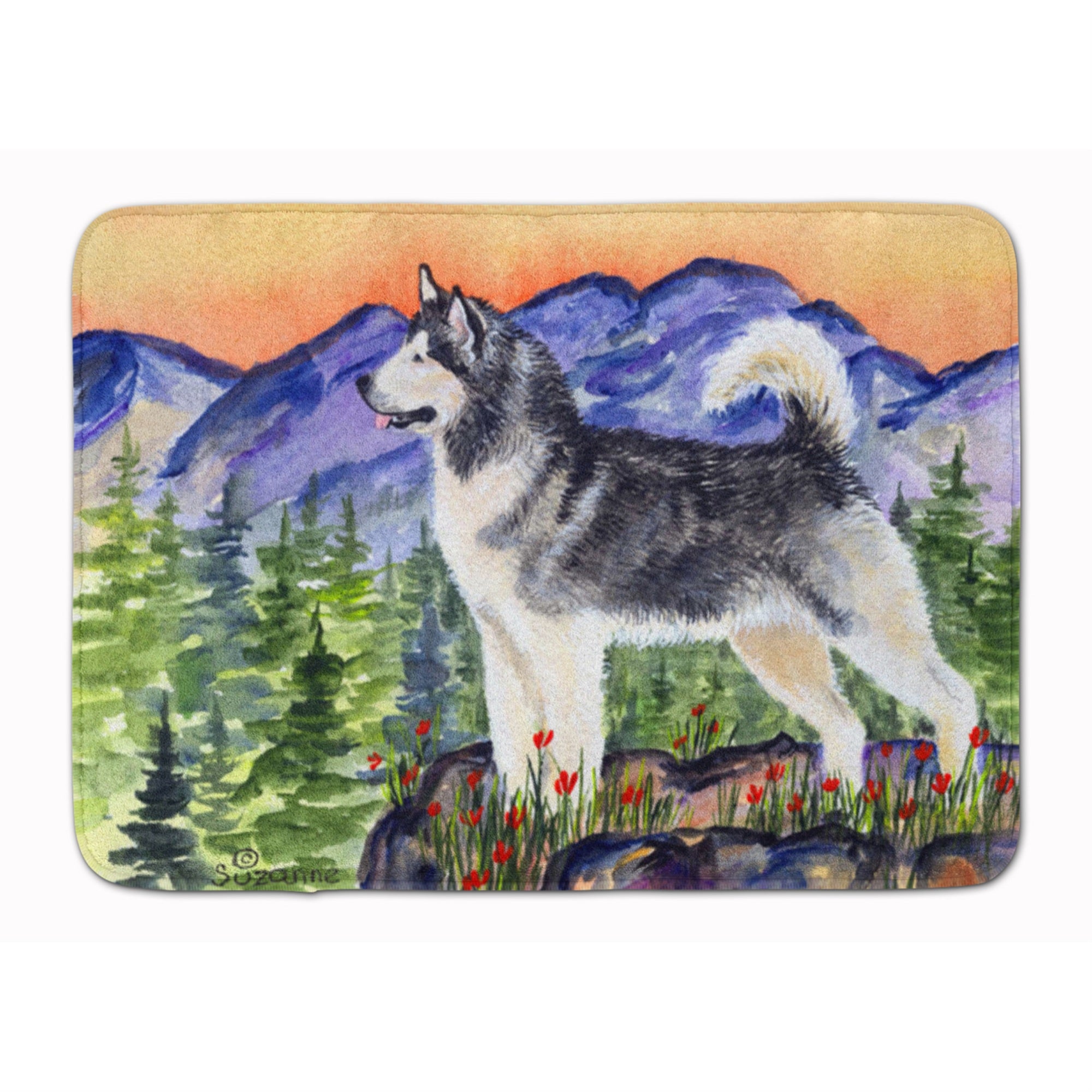 Caroline'S Treasures Alaskan Malamute Floor Mat, 19 X 27, Multicolor