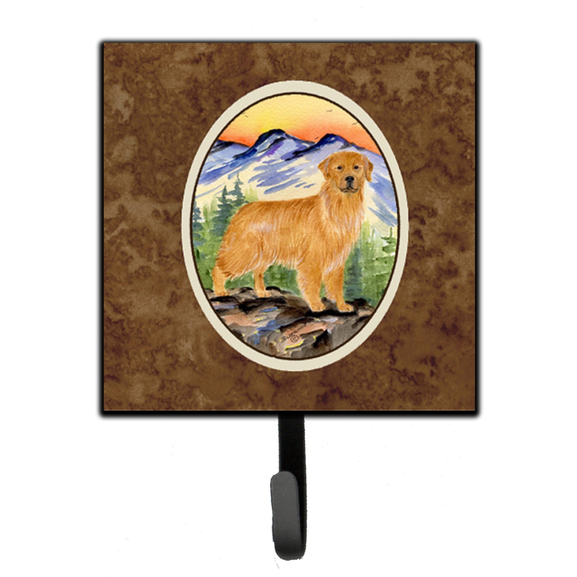 Caroline'S Treasures Ss8163Sh4 Golden Retriever Leash Holder Or Key Hook, Small, Multicolor