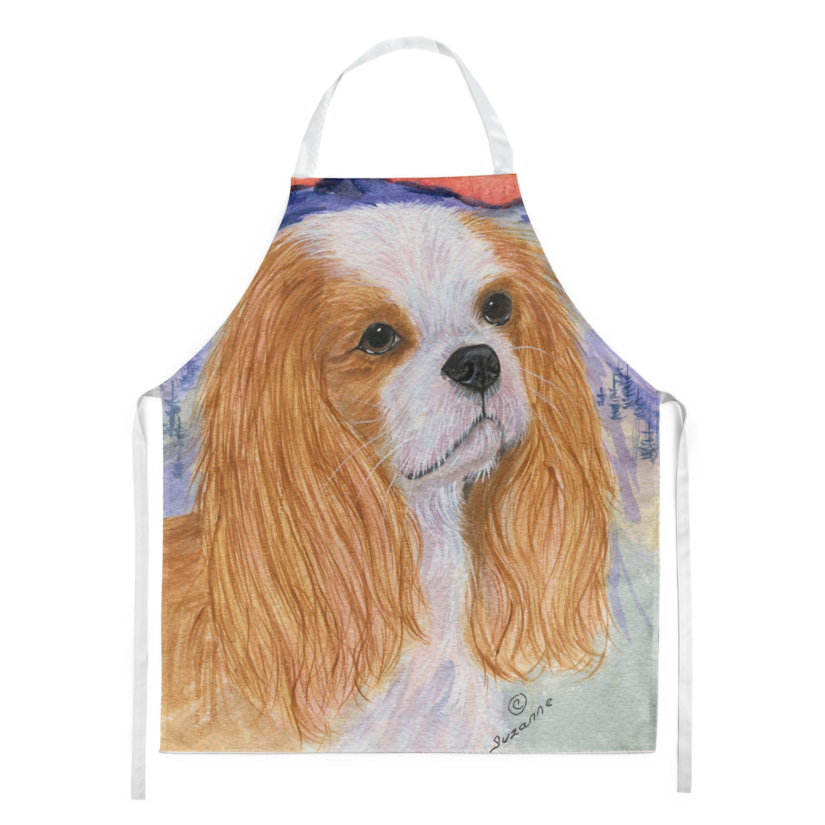 Caroline'S Treasures Ss8164Apron Cavalier Spaniel Apron, Large, Multicolor