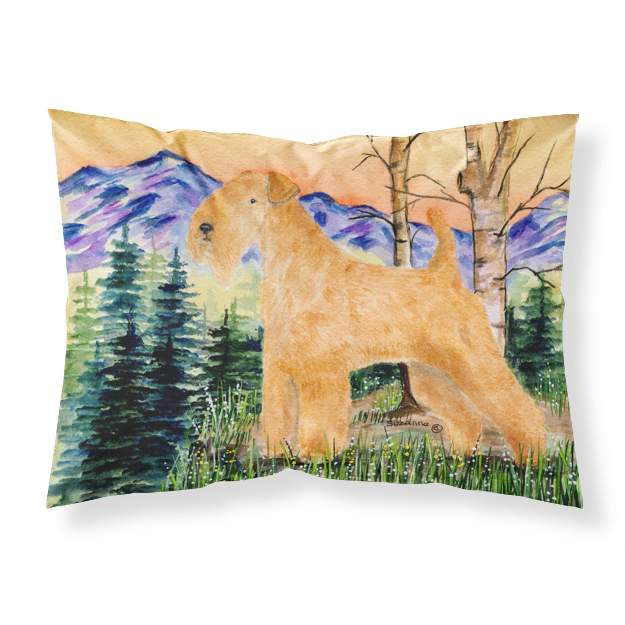 Caroline'S Treasures Ss8168Pillowcase Lakeland Terrier Moisture Wicking Fabric Standard Pillowcase, Large, Multicolor
