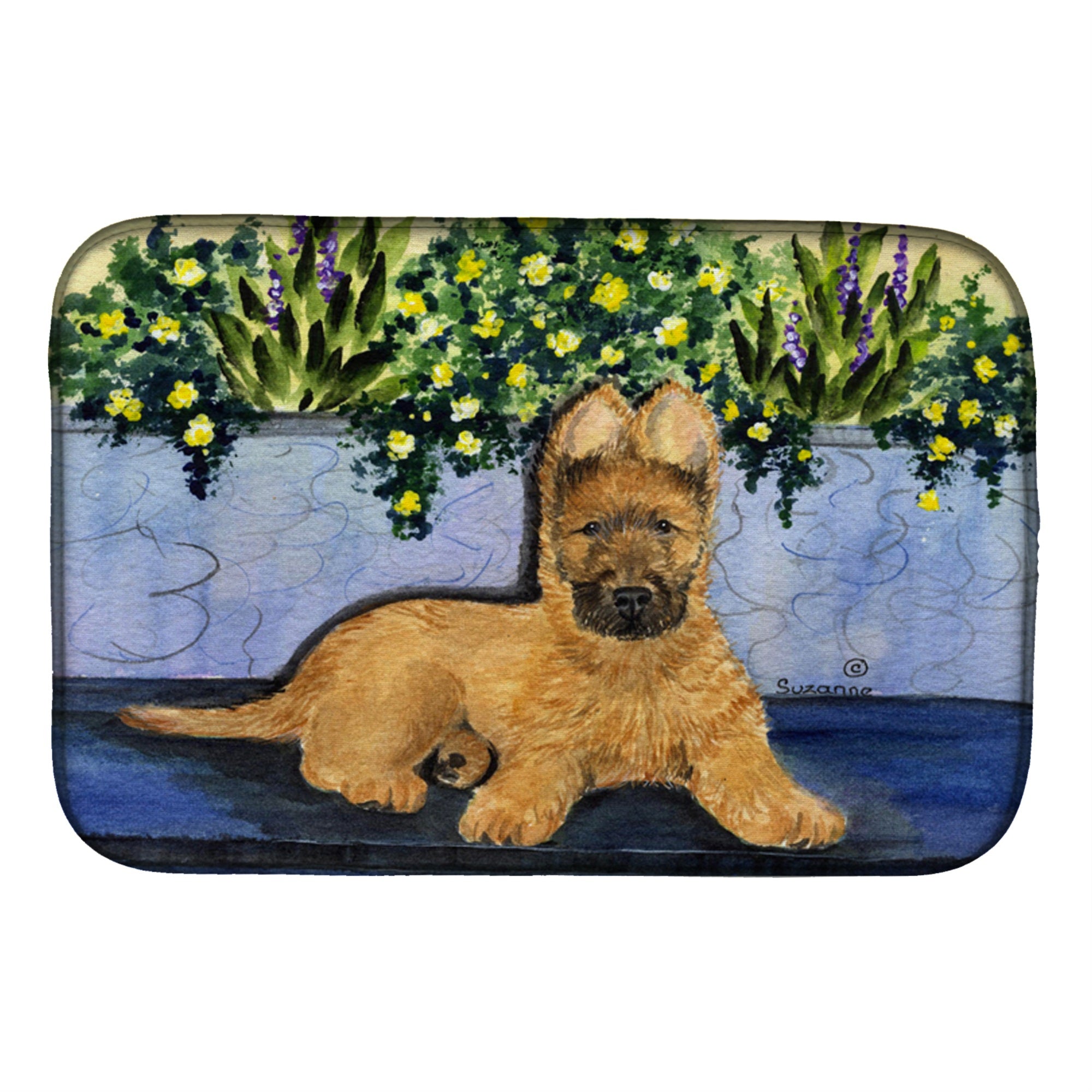 Caroline'S Treasures Briard Dish Drying Mat, 14 X 21, Multicolor