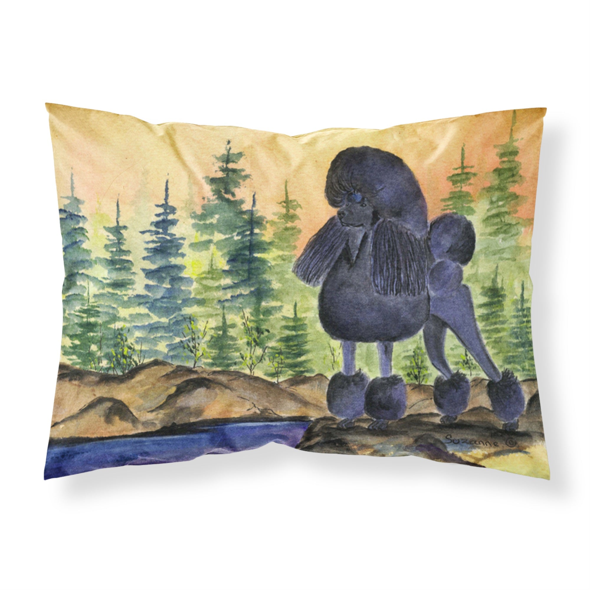 Caroline'S Treasures Ss8196Pillowcase Poodle Moisture Wicking Fabric Standard Pillowcase, Large, Multicolor