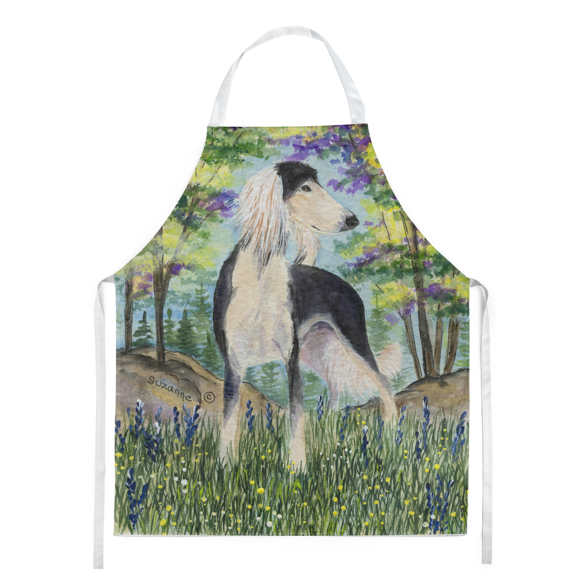 Caroline'S Treasures Ss8200Apron Saluki Apron, Large, Multicolor