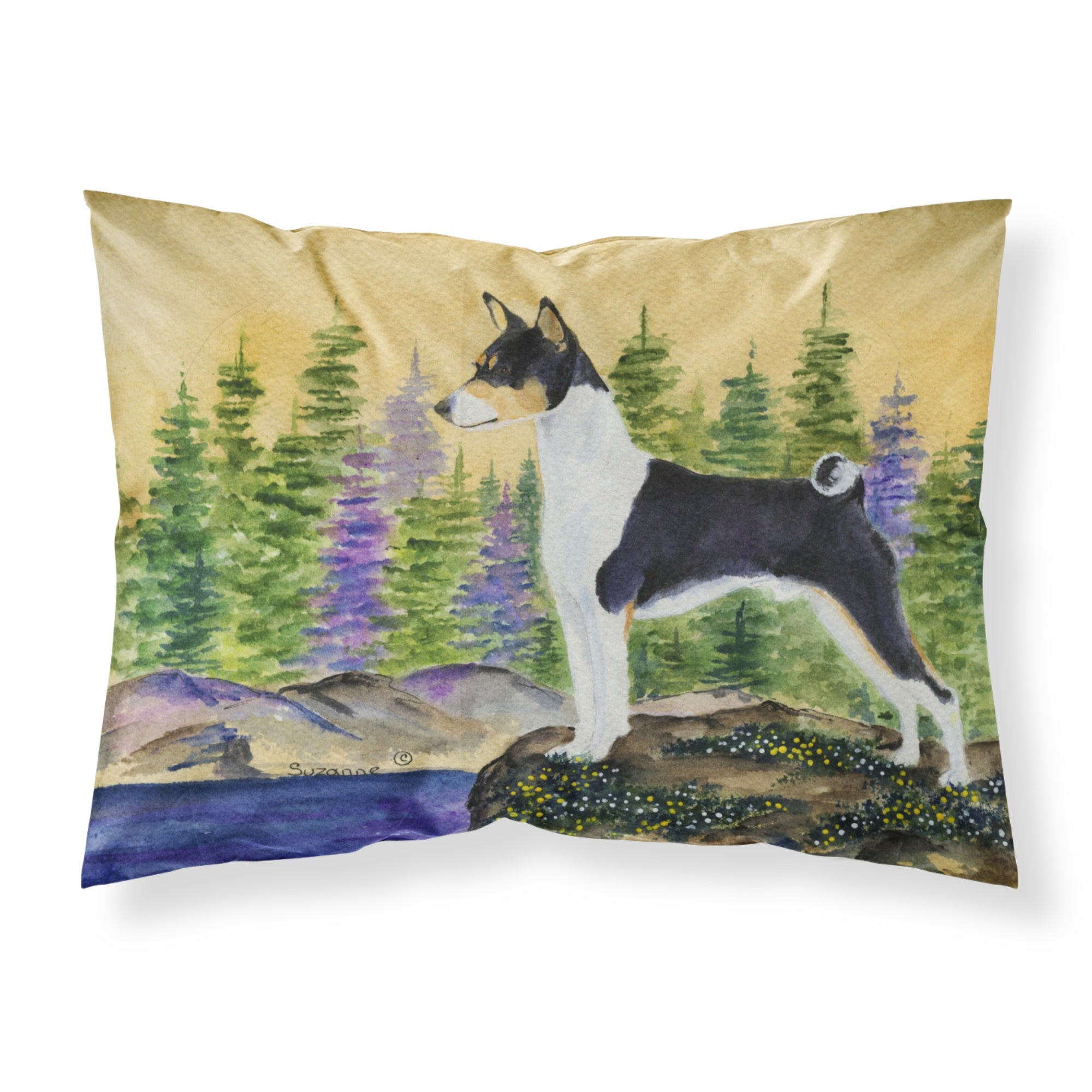 Caroline'S Treasures Ss8201Pillowcase Basenji Moisture Wicking Fabric Standard Pillowcase, Large, Multicolor