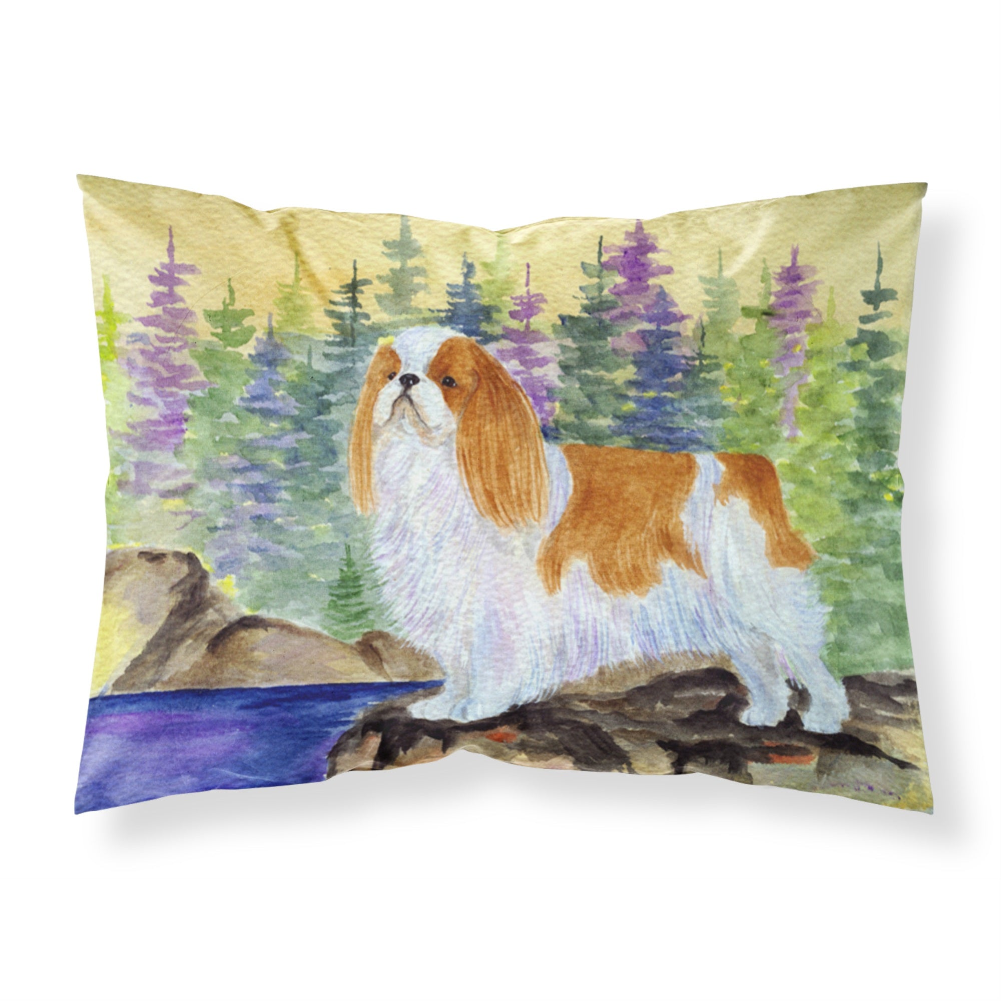 Caroline'S Treasures Ss8204Pillowcase English Toy Spaniel Moisture Wicking Fabric Standard Pillowcase, Large, Multicolor