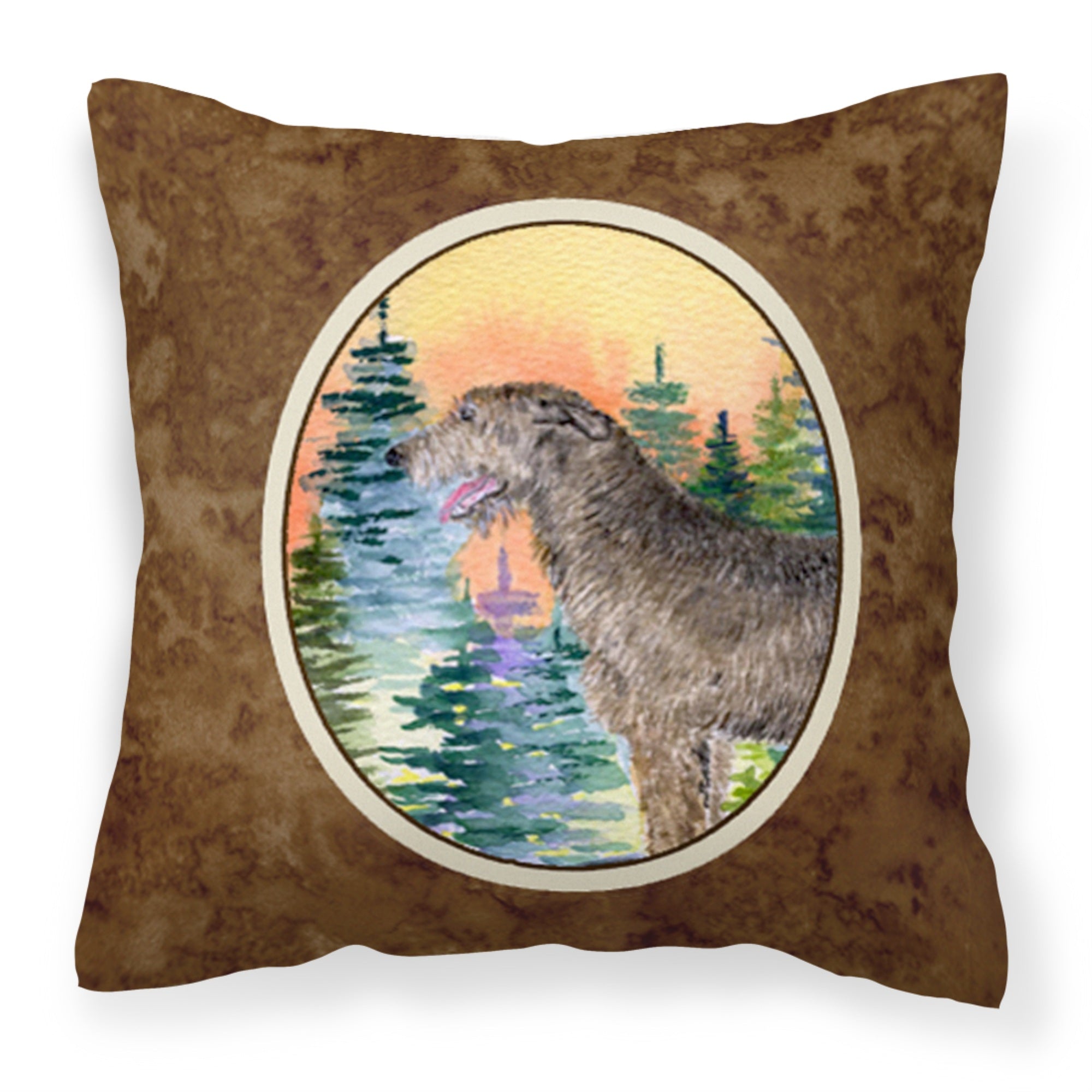 Caroline'S Treasures Ss8205Pw1414 Irish Wolfhound Decorative Canvas Fabric Pillow, Large, Multicolor