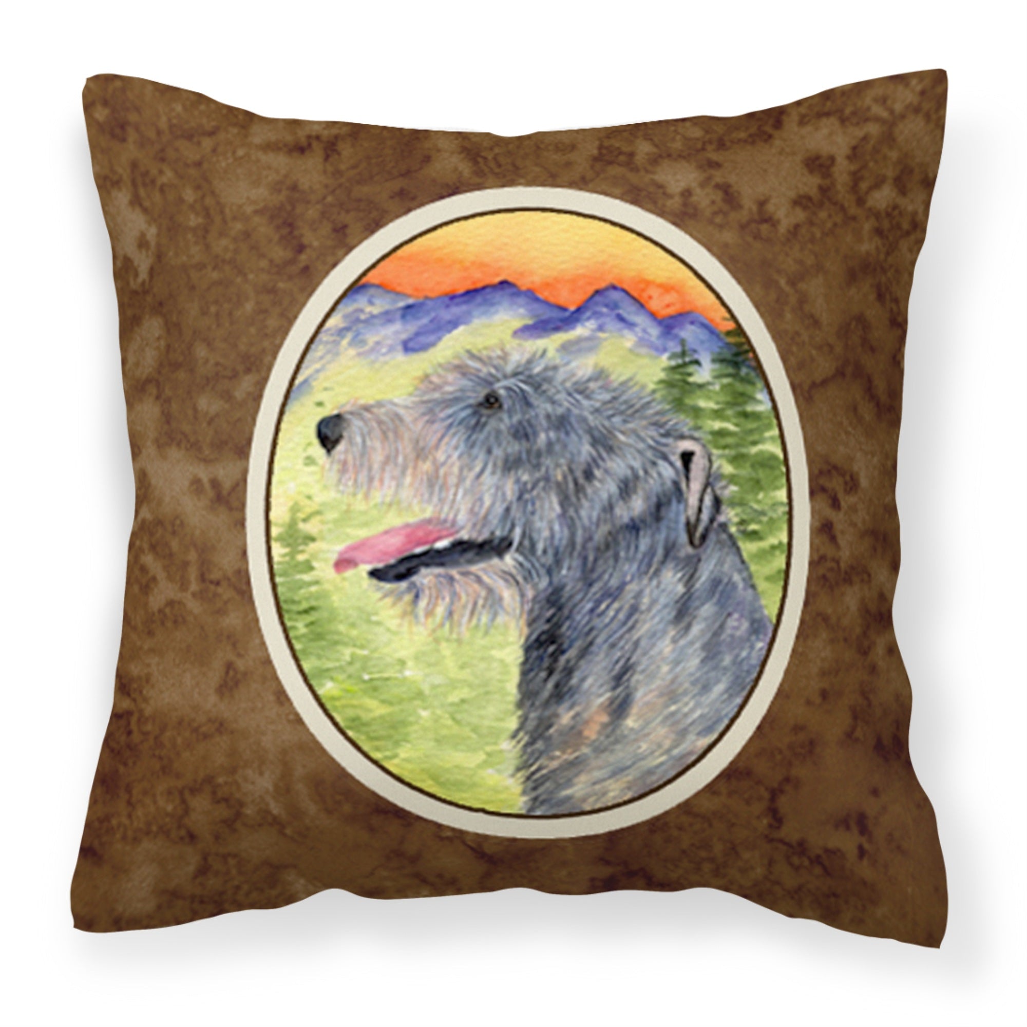 Caroline'S Treasures Ss8209Pw1414 Irish Wolfhound Decorative Canvas Fabric Pillow, Large, Multicolor