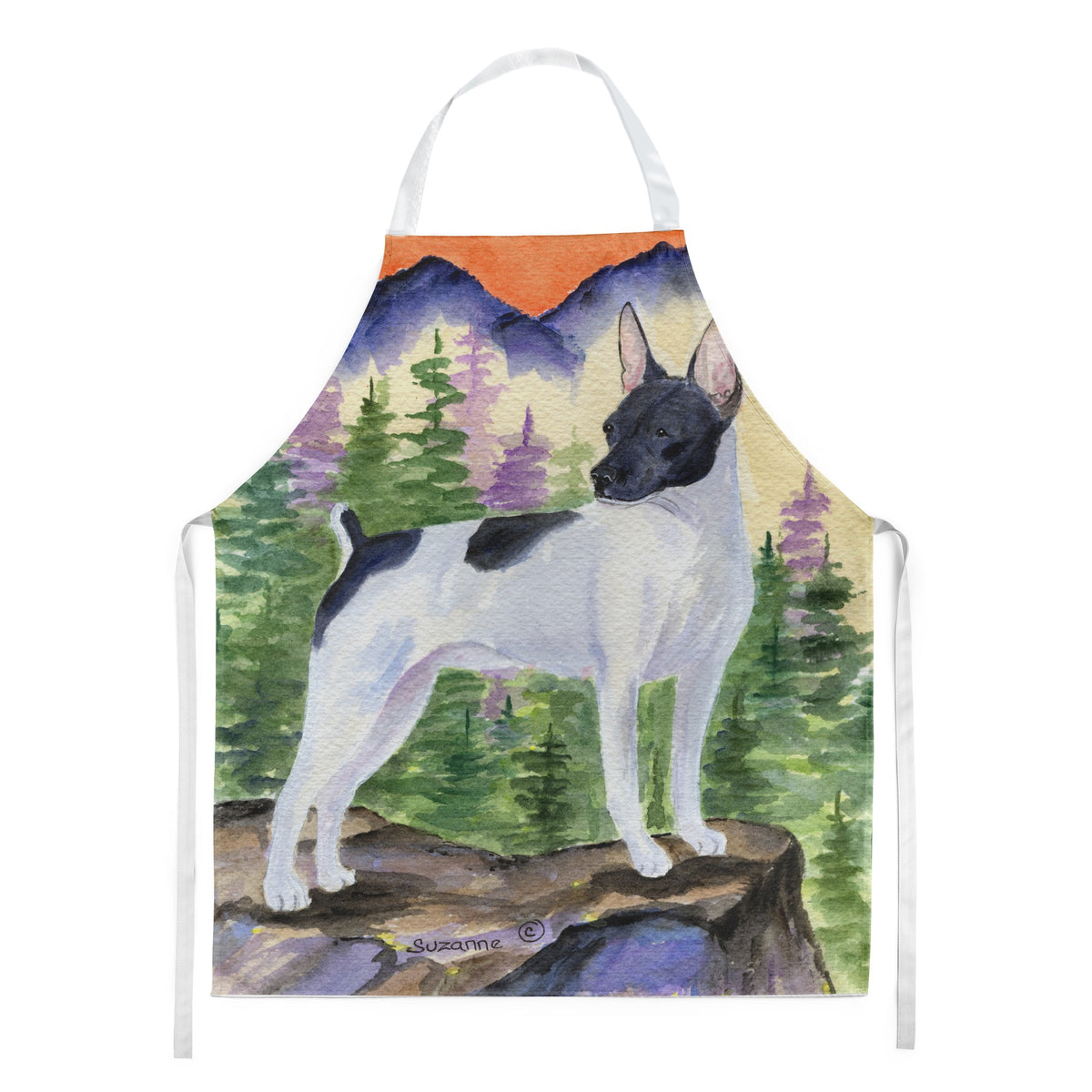 Caroline'S Treasures Ss8224Apron Rat Terrier Apron, Large, Multicolor