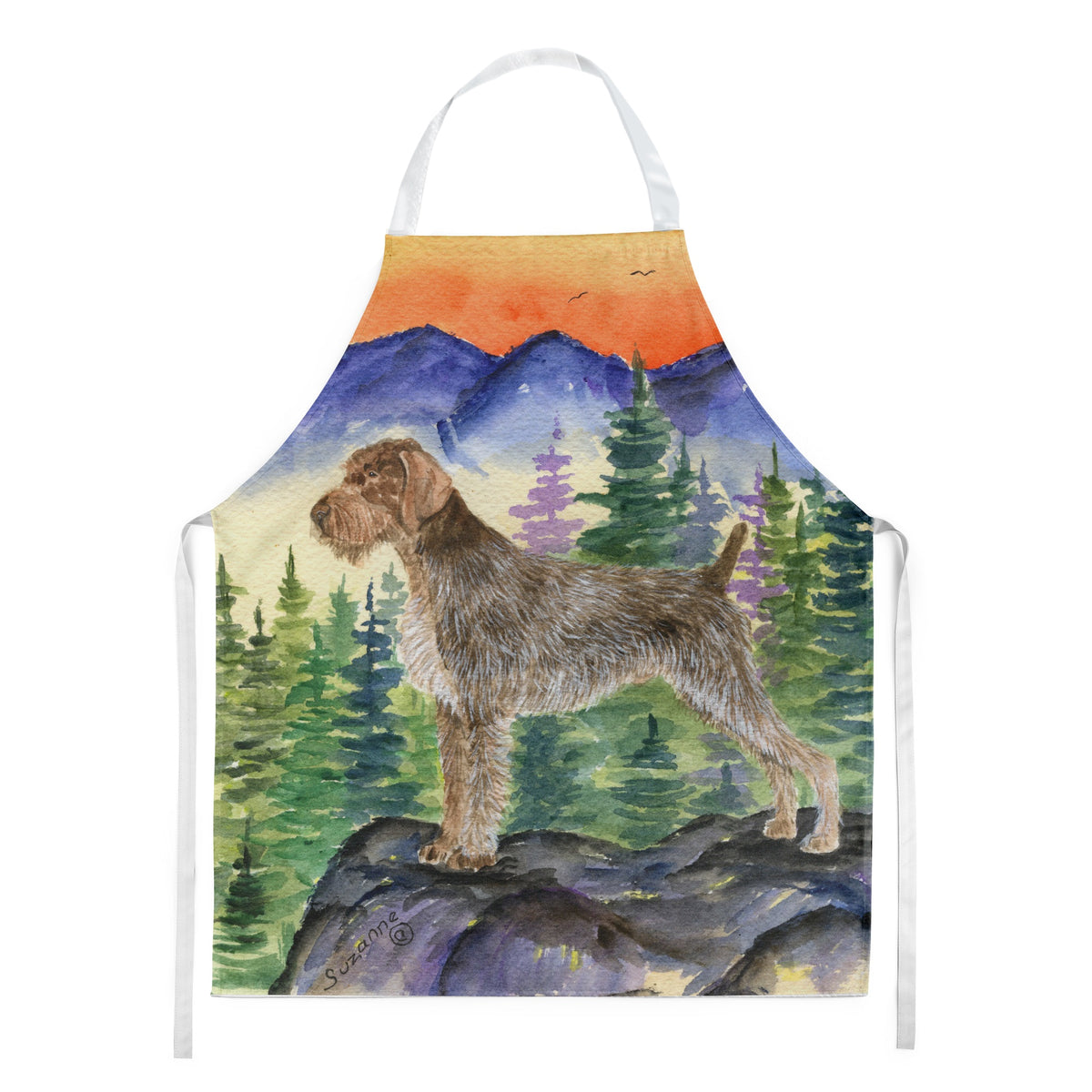 Caroline'S Treasures Ss8226Apron German Wirehaired Pointer Apron, Large, Multicolor
