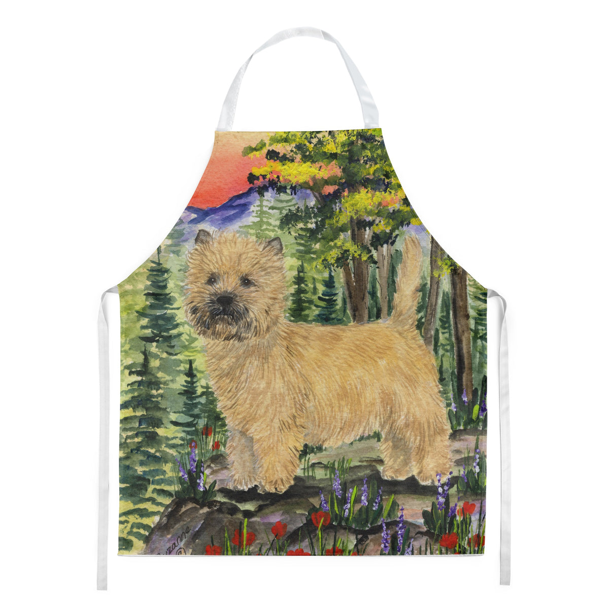 Caroline'S Treasures Ss8229Apron Cairn Terrier Apron, Large, Multicolor