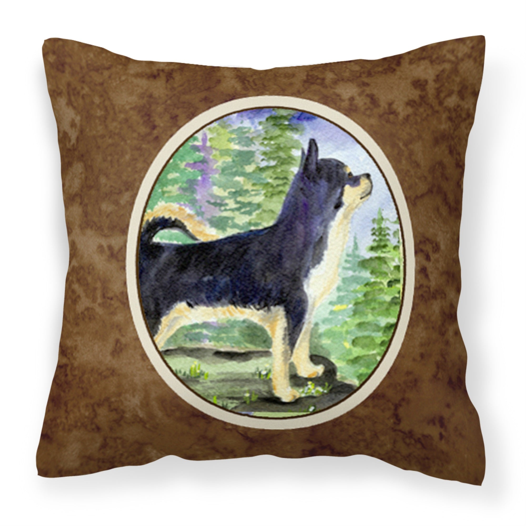 Caroline'S Treasures Ss8230Pw1414 Chihuahua Decorative Canvas Fabric Pillow, Large, Multicolor