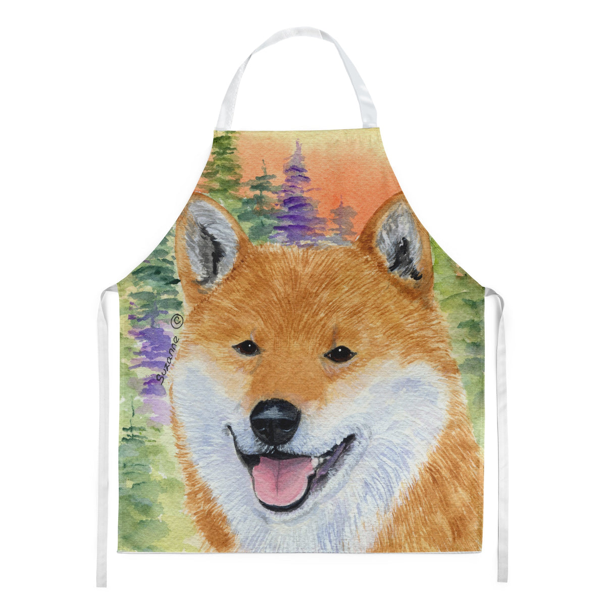 Caroline'S Treasures Ss8234Apron Shiba Inu Apron, Large, Multicolor