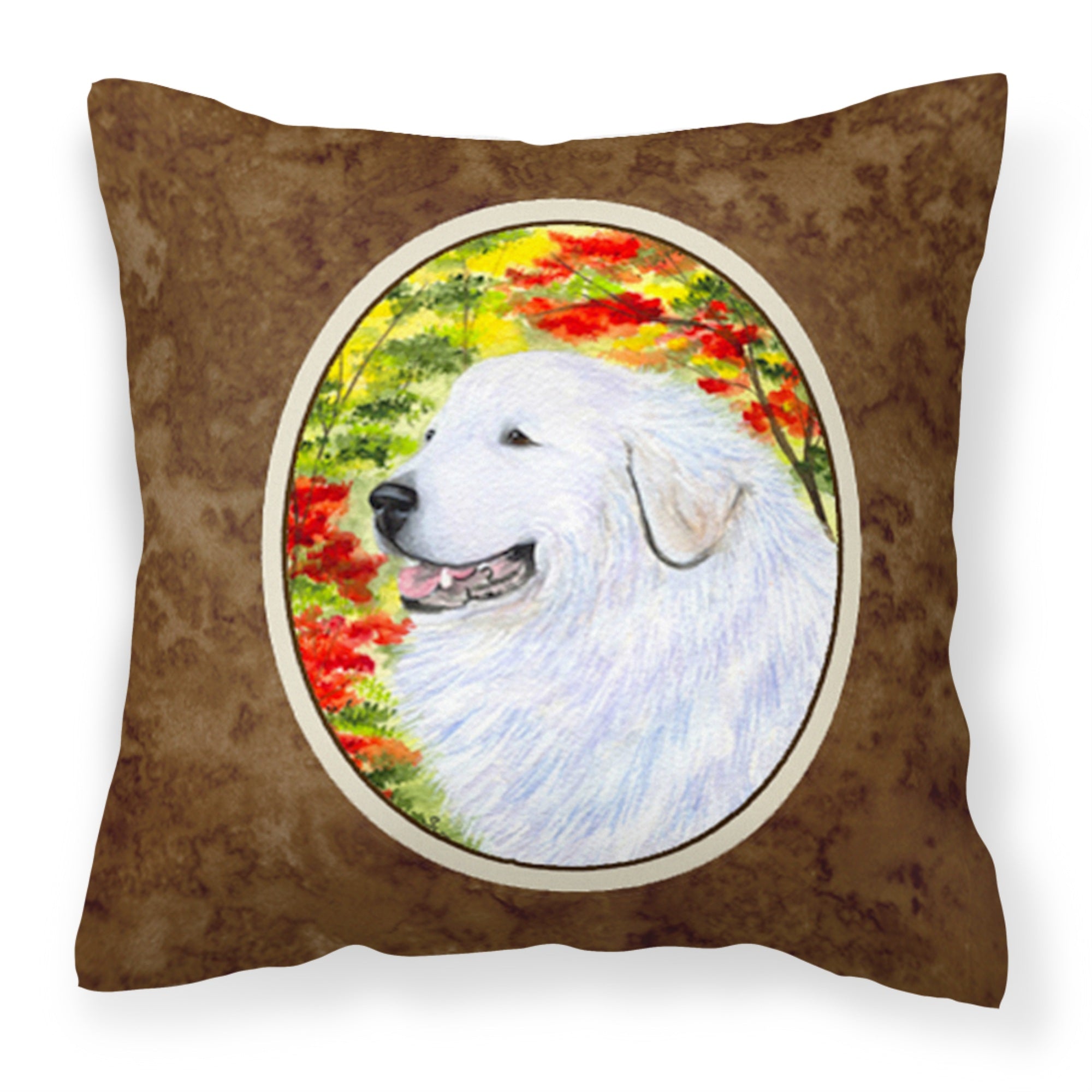 Caroline'S Treasures Ss8235Pw1414 Great Pyrenees Decorative Canvas Fabric Pillow, Large, Multicolor