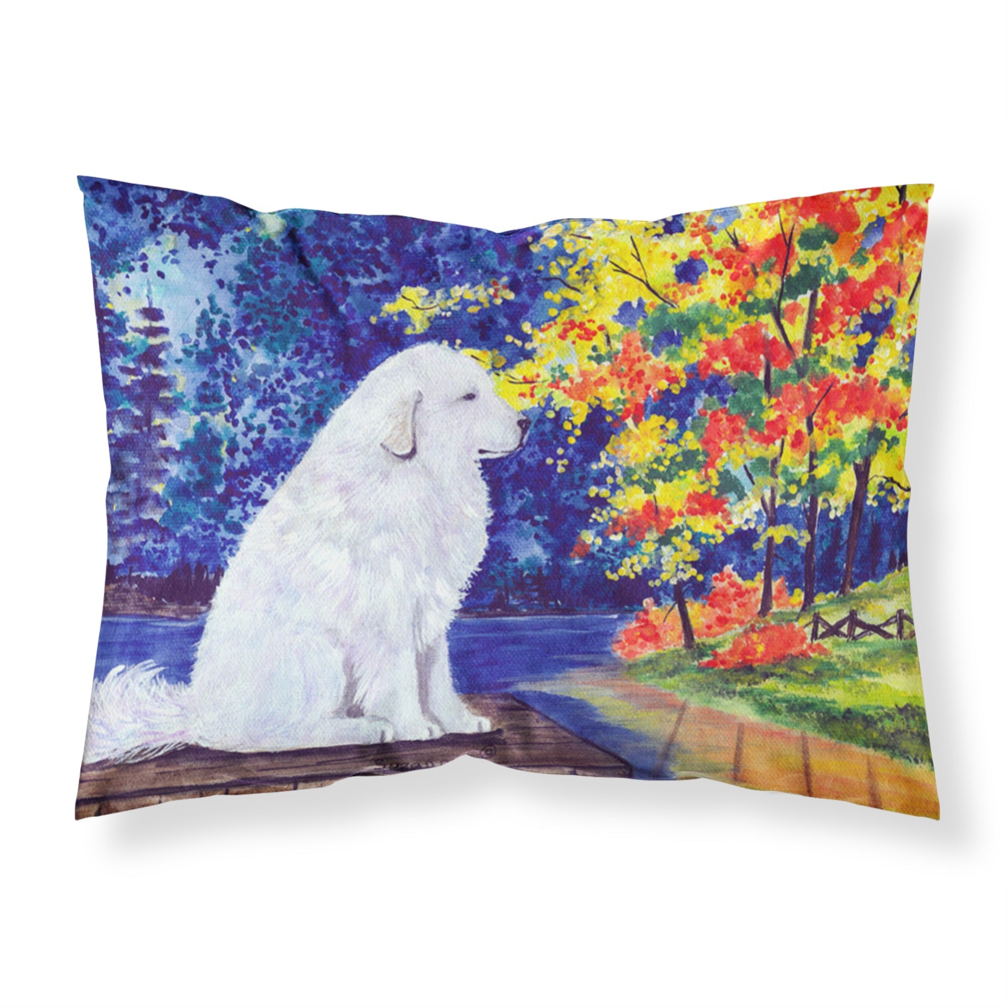 Caroline'S Treasures Ss8240Pillowcase Great Pyrenees Moisture Wicking Fabric Standard Pillowcase, Large, Multicolor