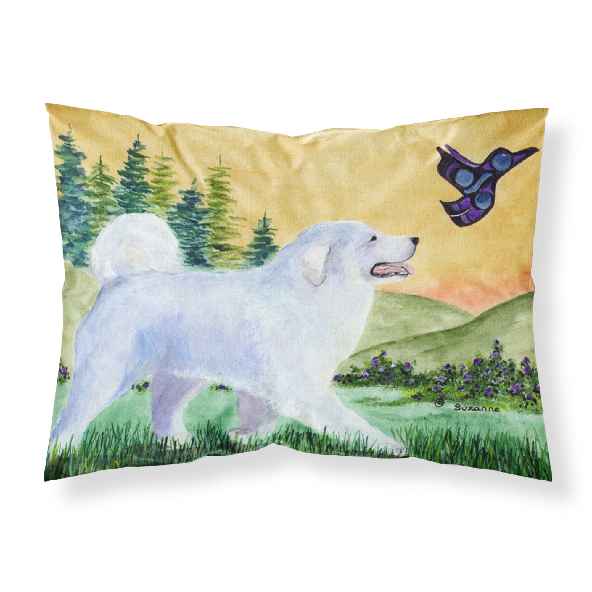 Caroline'S Treasures Ss8241Pillowcase Great Pyrenees Moisture Wicking Fabric Standard Pillowcase, Large, Multicolor
