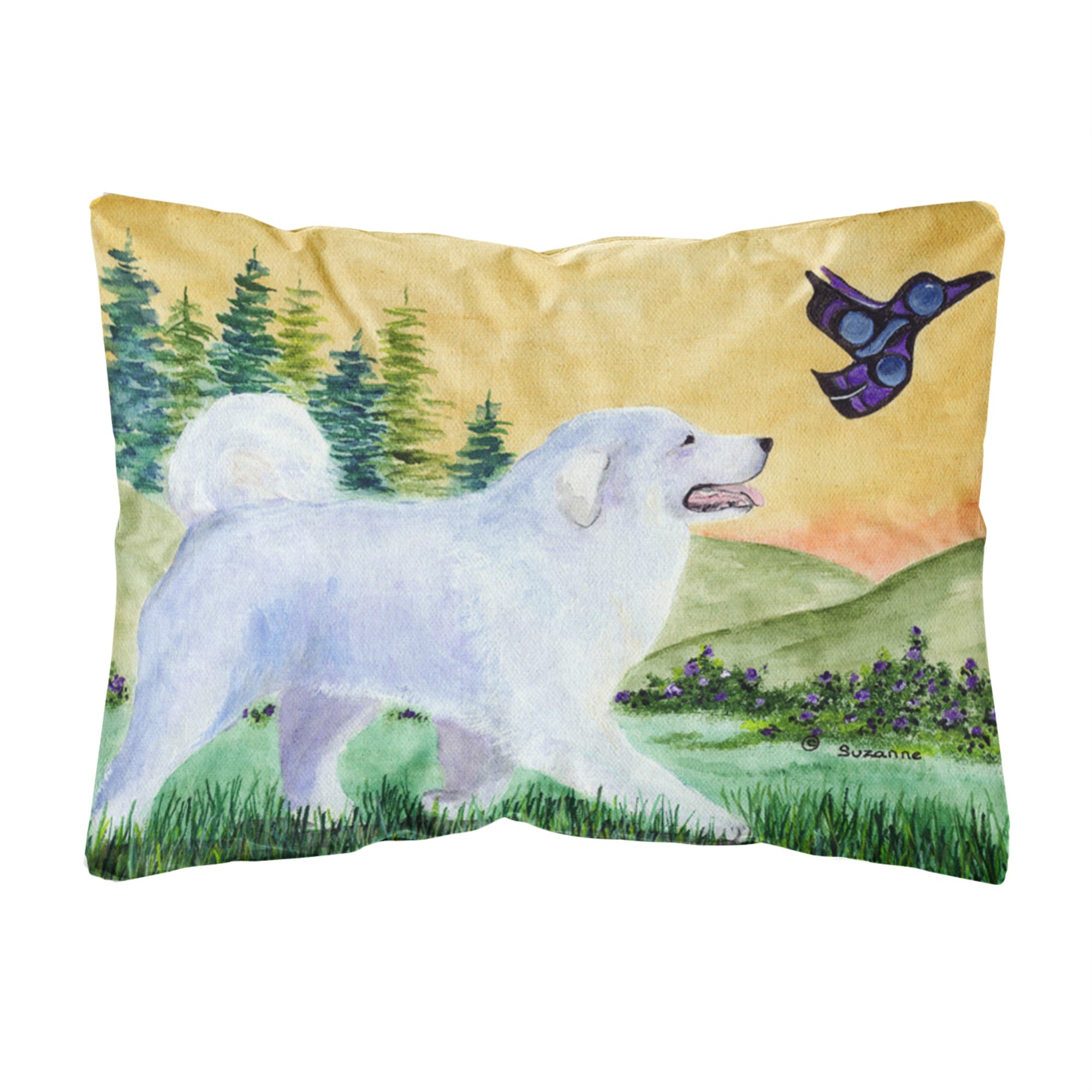 Caroline'S Treasures Ss8241Pw1216 Great Pyrenees Decorative Canvas Fabric Pillow, Large, Multicolor