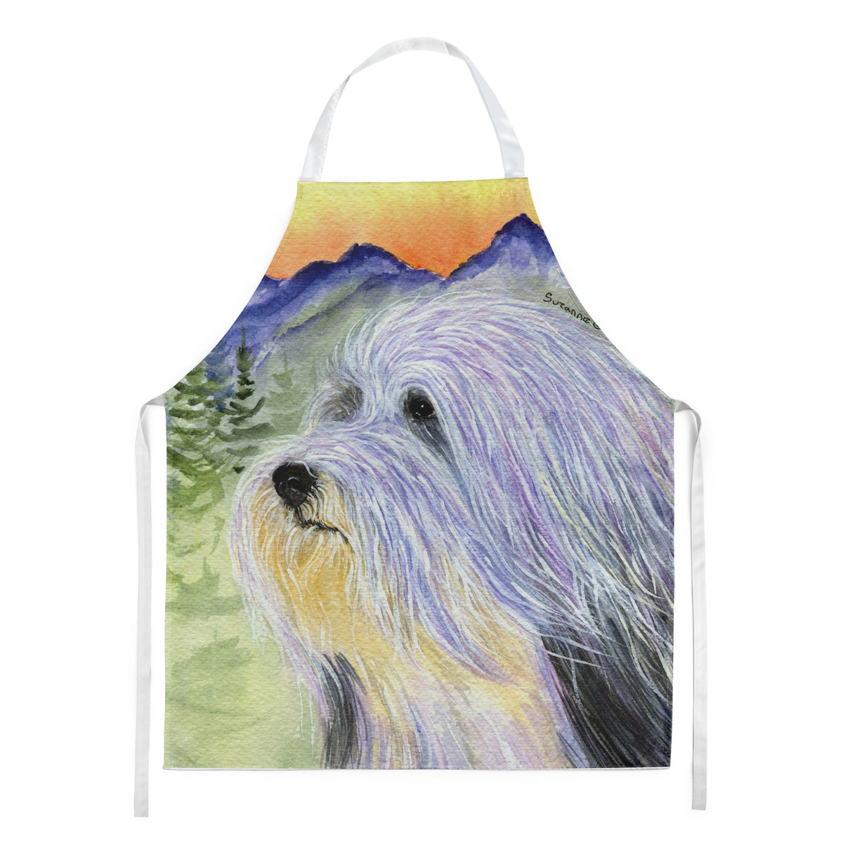 Caroline'S Treasures Ss8244Apron Bearded Collie Apron, Large, Multicolor