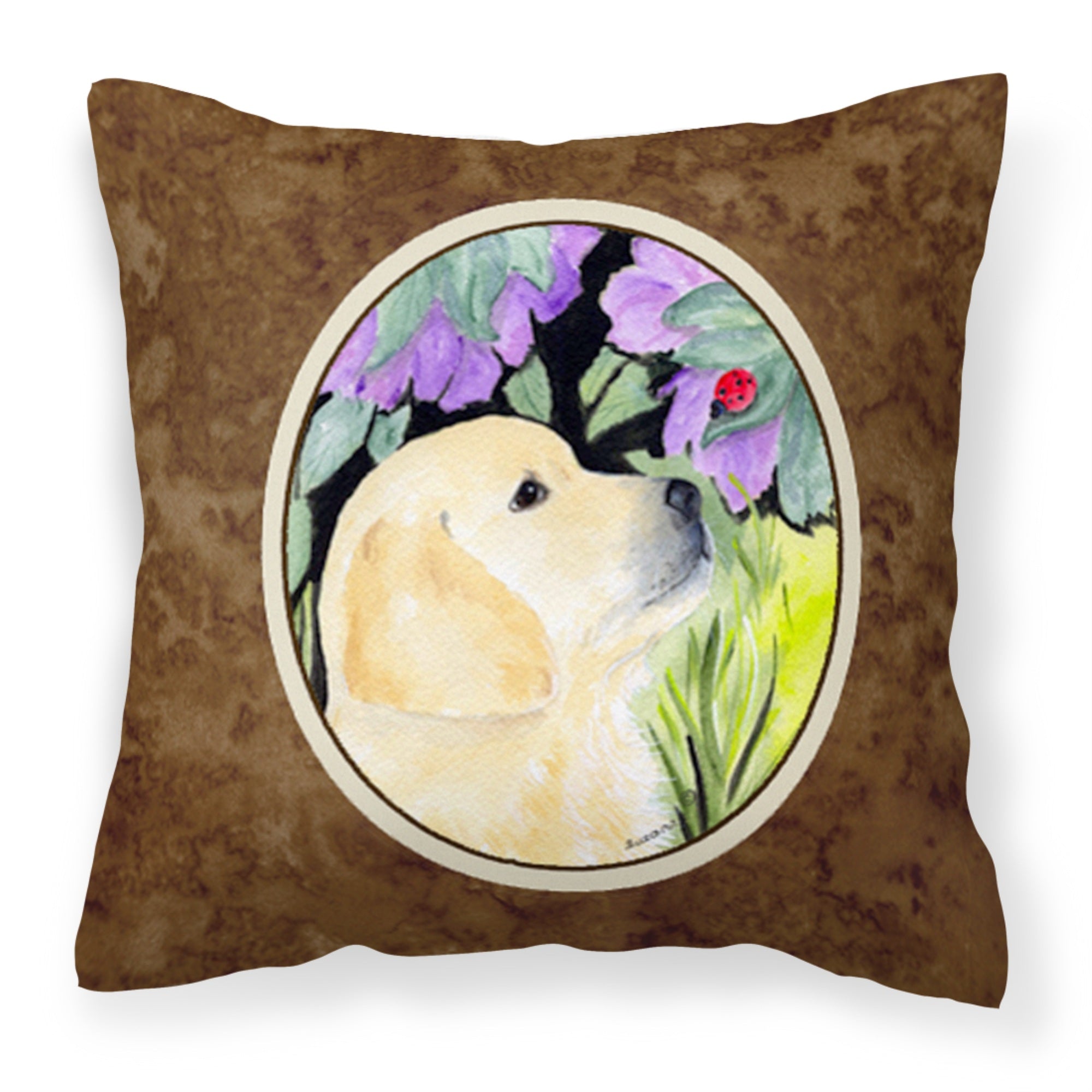 Caroline'S Treasures Ss8245Pw1414 Golden Retriever Decorative Canvas Fabric Pillow, Large, Multicolor