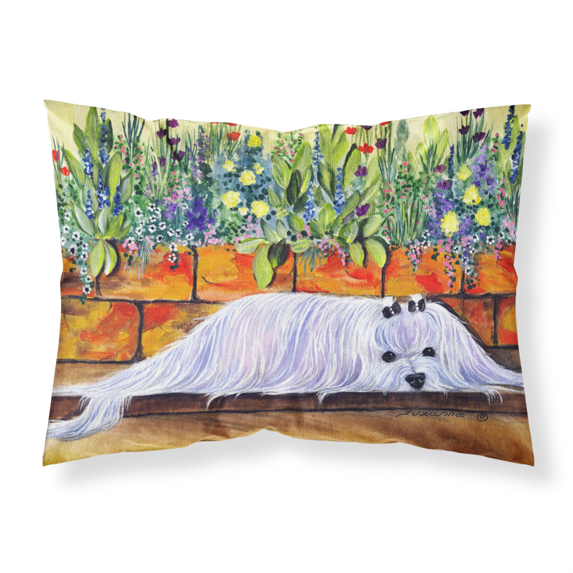 Caroline'S Treasures Ss8248Pillowcase Maltese Moisture Wicking Fabric Standard Pillowcase, Large, Multicolor