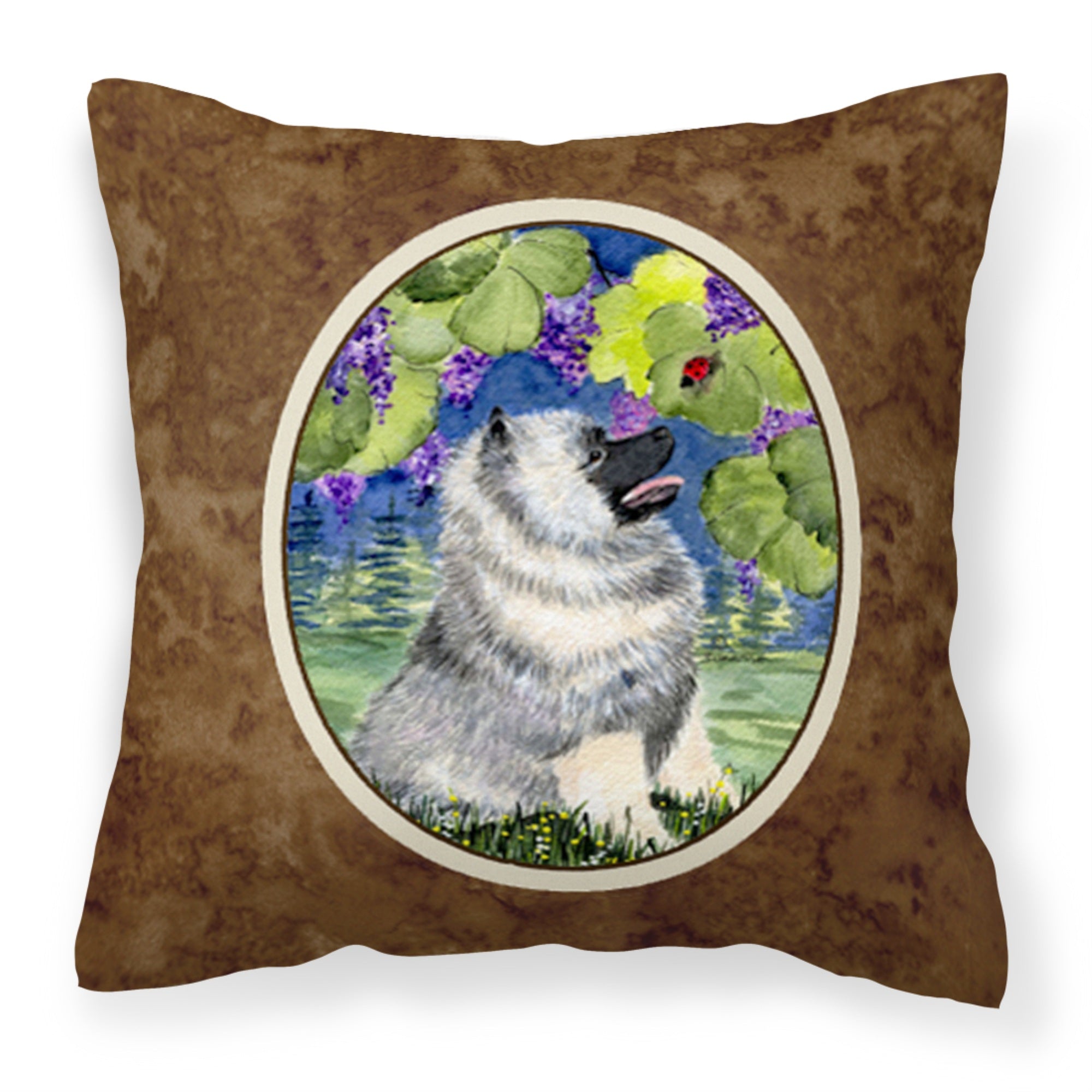 Caroline'S Treasures Ss8249Pw1414 Keeshond Decorative Canvas Fabric Pillow, Large, Multicolor