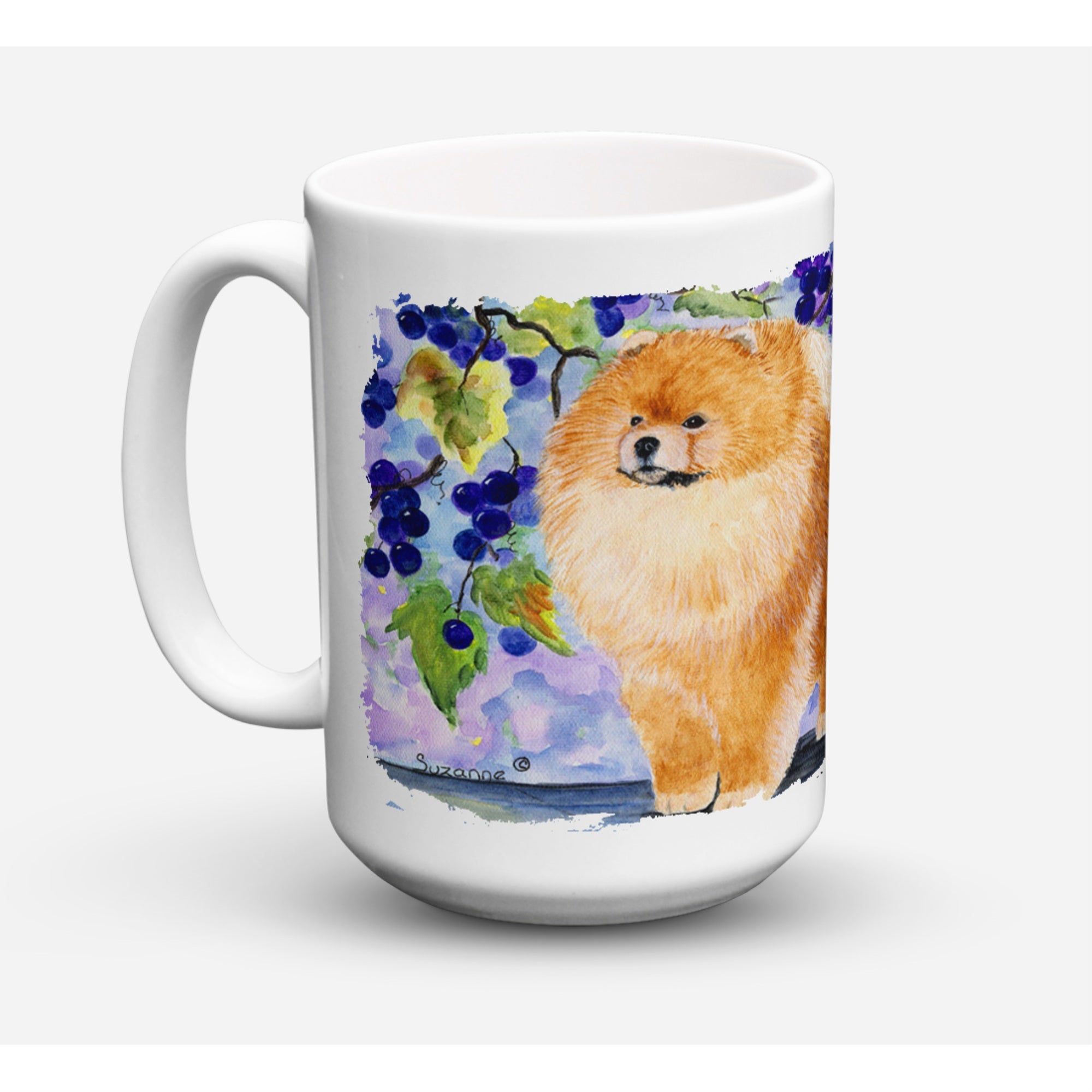 Caroline'S Treasures Ss8251Cm15 Pomeranian Dishwasher Safe Microwavable Ceramic Coffee Mug, 15 Oz, Multicolor