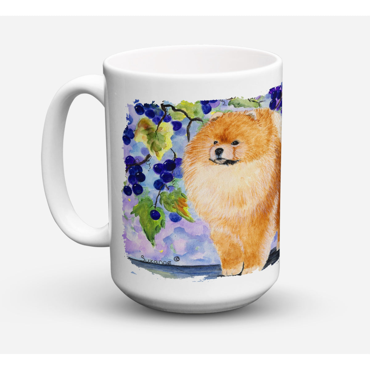 Caroline'S Treasures Ss8251Cm15 Pomeranian Dishwasher Safe Microwavable Ceramic Coffee Mug, 15 Oz, Multicolor
