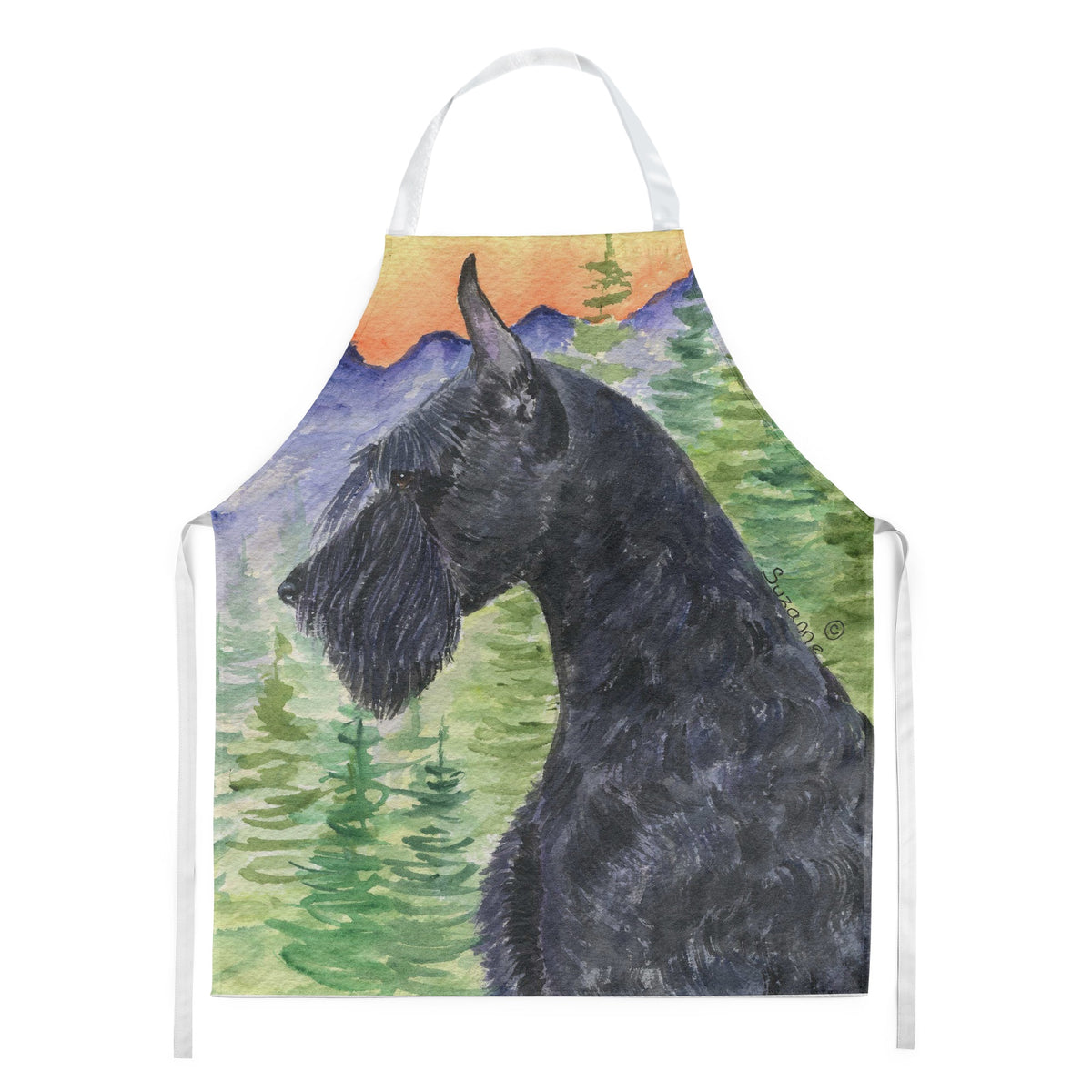 Caroline'S Treasures Ss8256Apron Schnauzer Apron, Large, Multicolor
