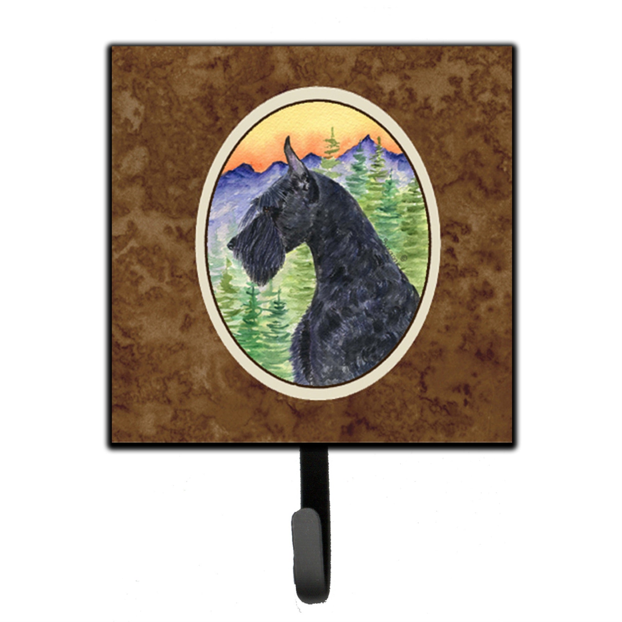 Caroline'S Treasures Ss8256Sh4 Schnauzer Leash Holder Or Key Hook, Small, Multicolor
