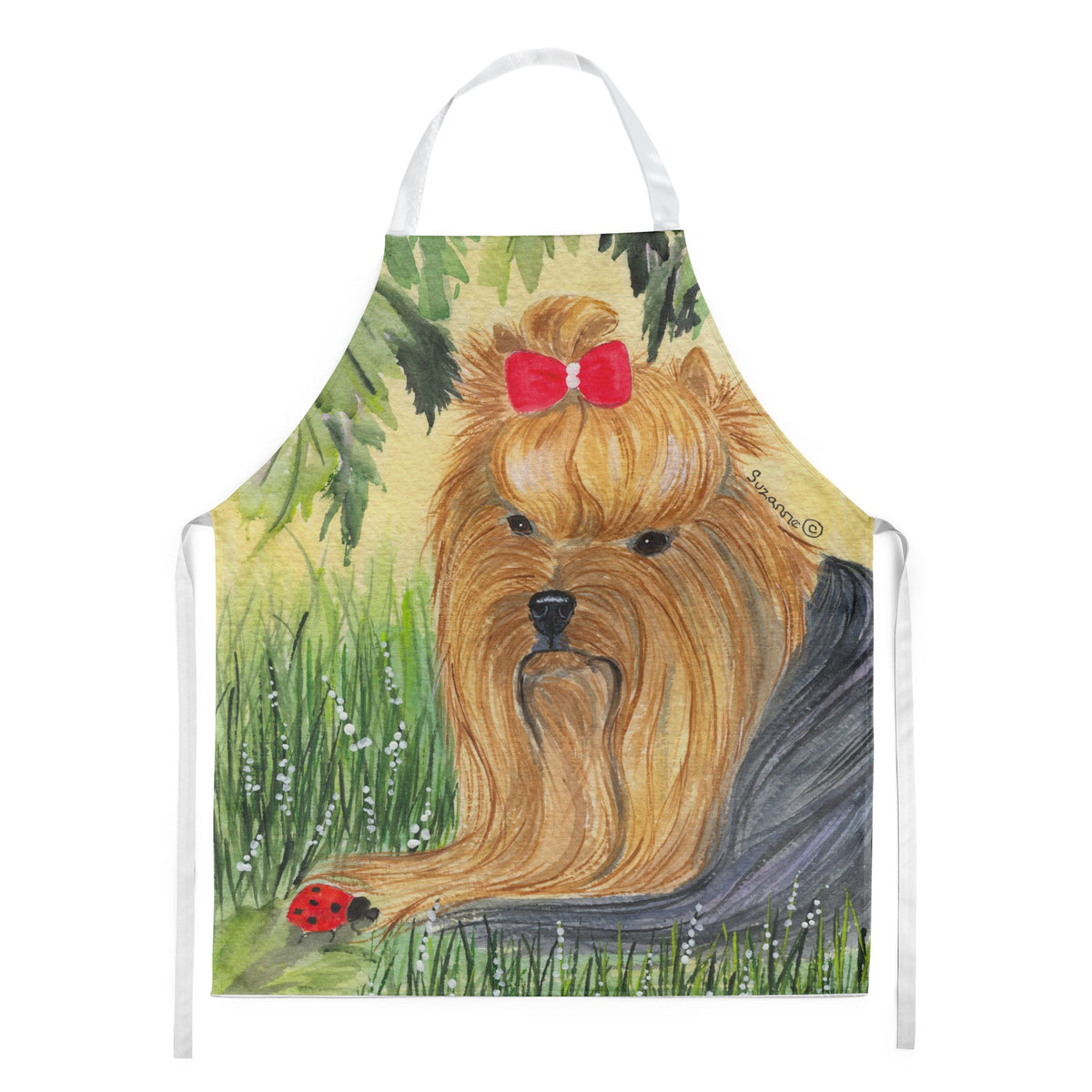 Caroline'S Treasures Ss8258Apron Yorkie Apron, Large, Multicolor