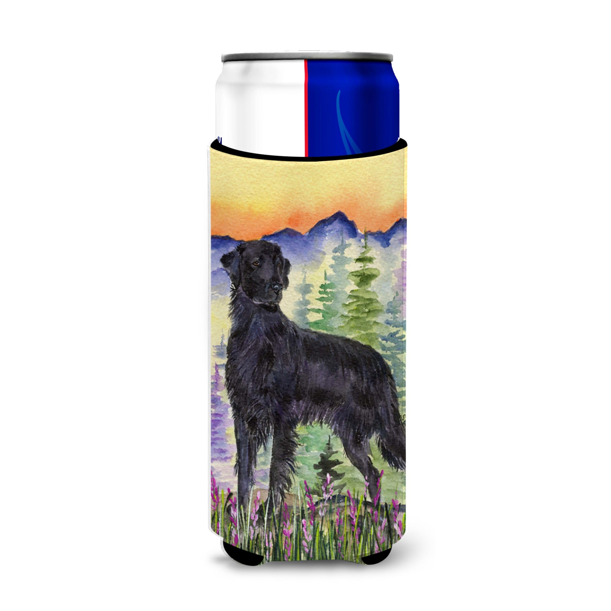 Flat Coated Retriever Ultra Beverage Insulators For Slim Cans Ss8263Muk
