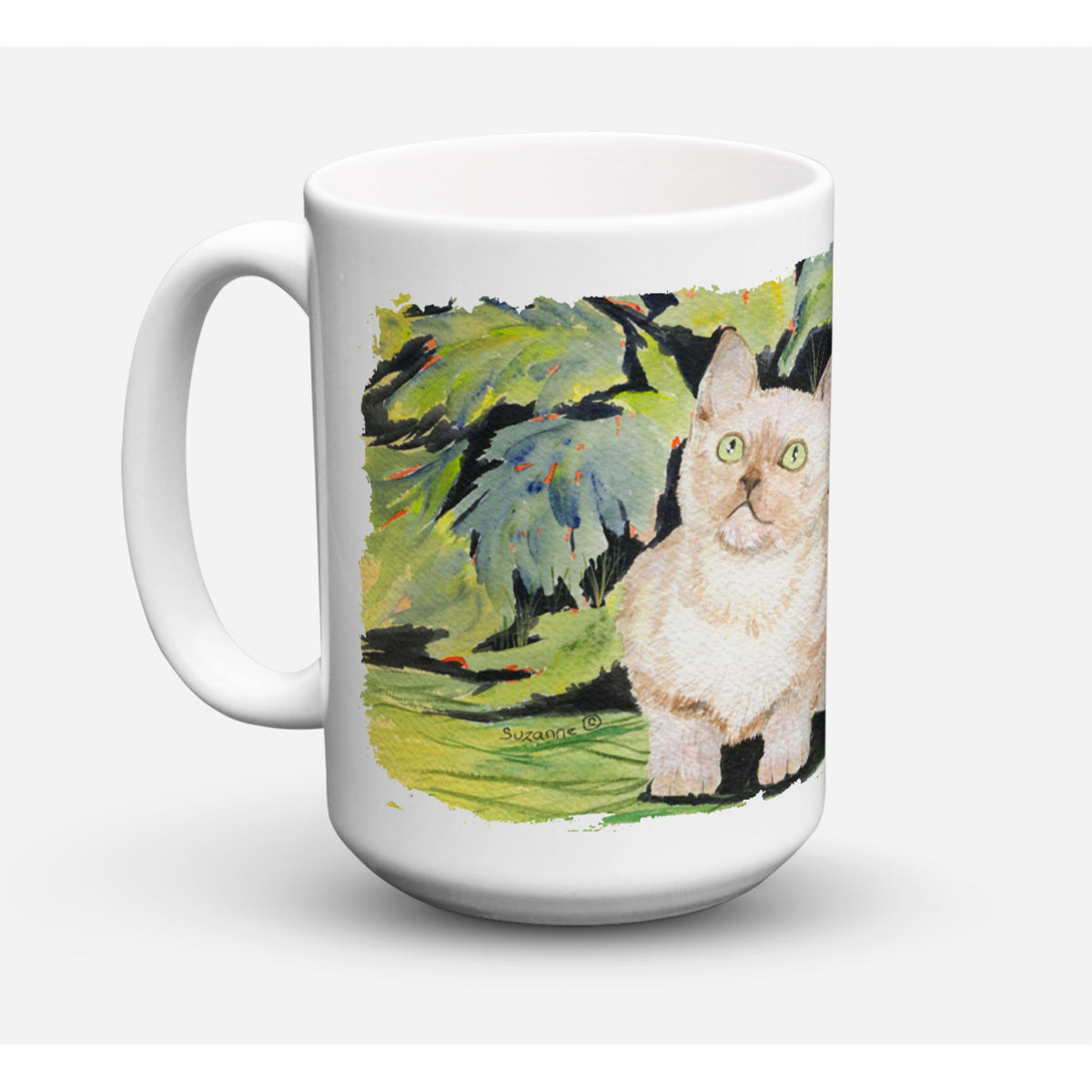 Caroline'S Treasures Ss8265Cm15 Cat-Burmese Microwavable Ceramic Coffee Mug, 15 Oz, Multicolor