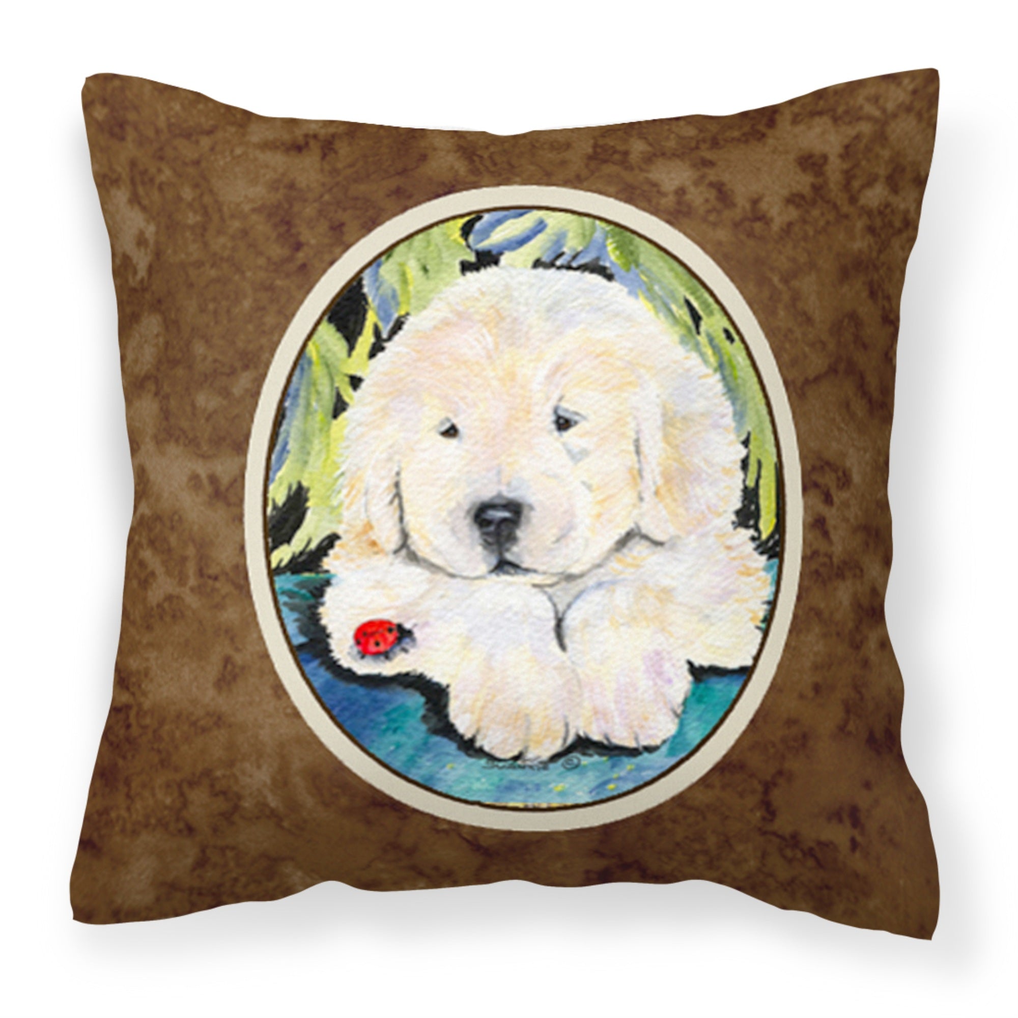 Caroline'S Treasures Ss8271Pw1414 Golden Retriever Decorative Canvas Fabric Pillow, Large, Multicolor