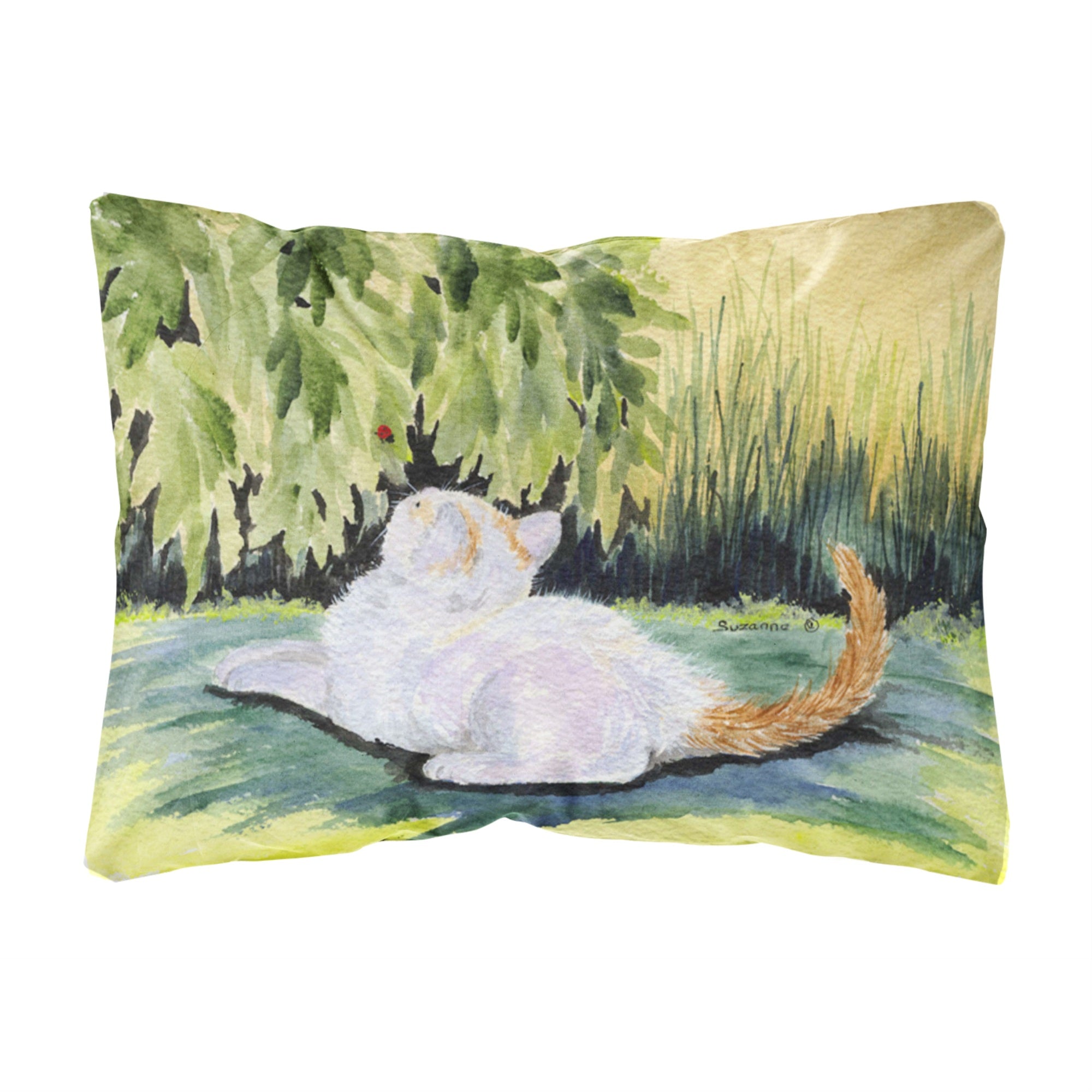 Caroline'S Treasures Ss8273Pw1216 Cat Decorative Canvas Fabric Pillow, Large, Multicolor