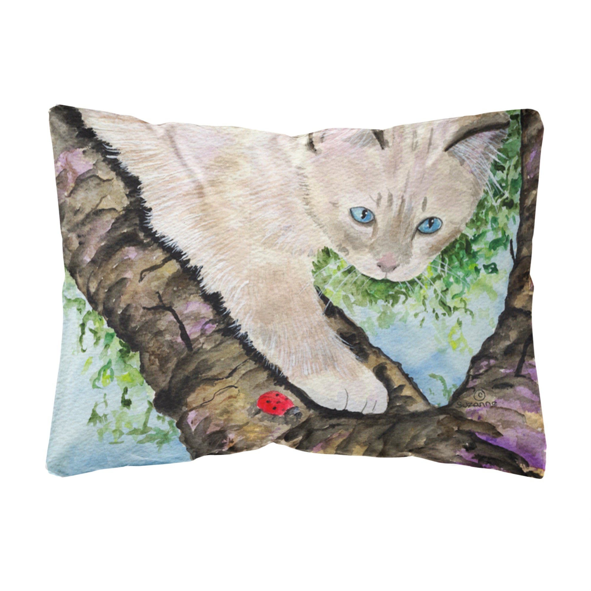 Caroline'S Treasures Ss8276Pw1216 Cat - Birman Decorative Canvas Fabric Pillow, Large, Multicolor