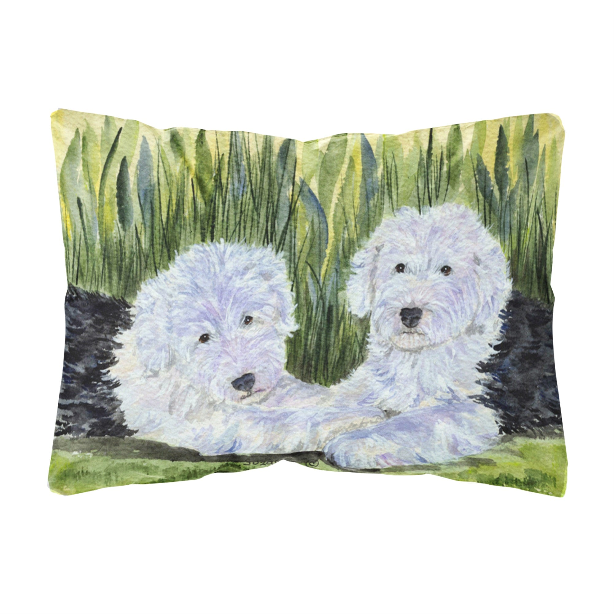 Caroline'S Treasures Ss8282Pw1216 Old English Sheepdog Decorative Canvas Fabric Pillow, Large, Multicolor