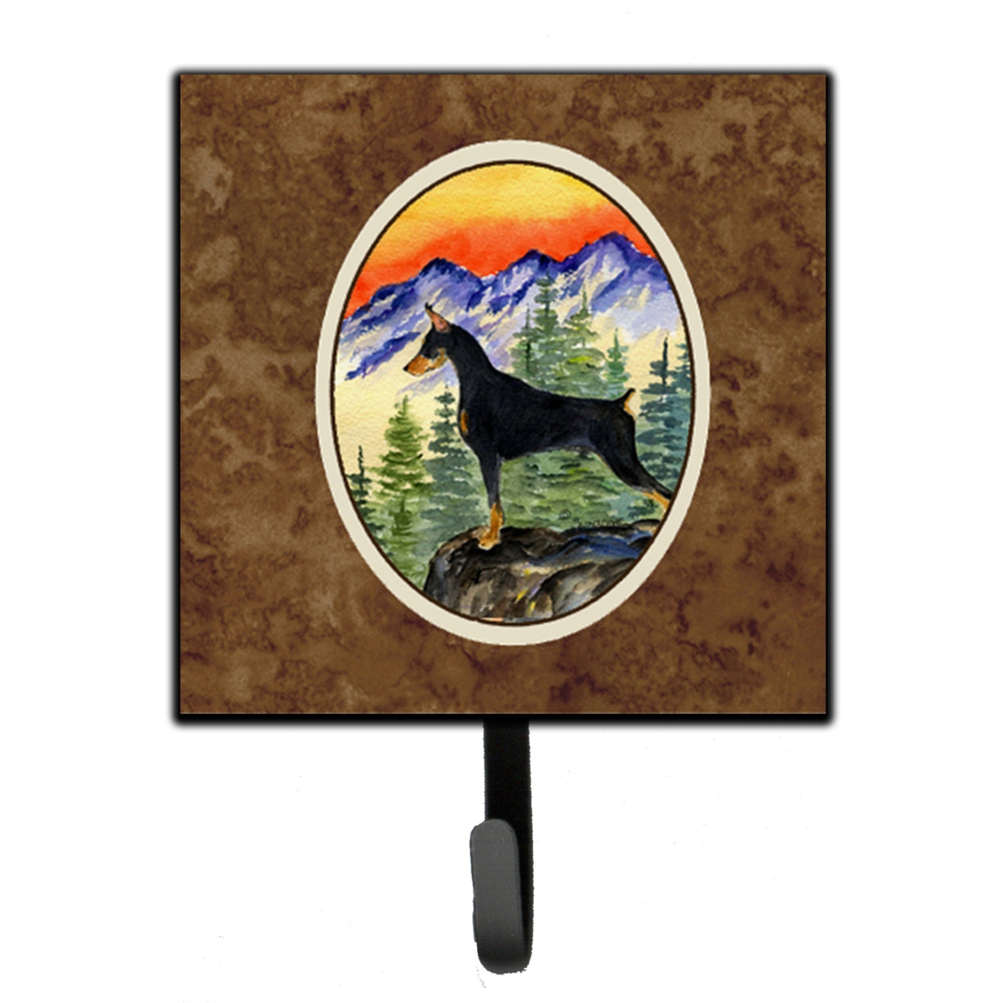 Caroline'S Treasures Ss8284Sh4 Doberman Leash Holder Or Key Hook, Small, Multicolor