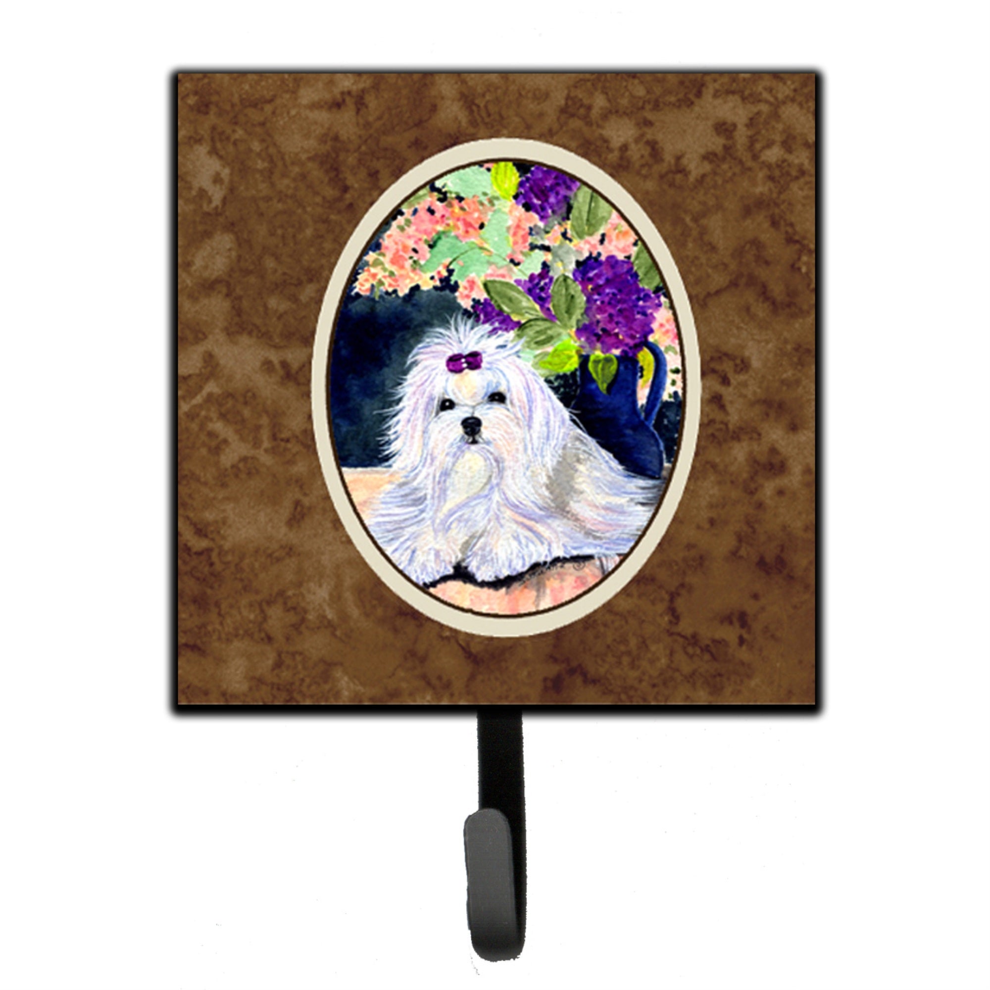 Caroline'S Treasures Ss8287Sh4 Maltese Leash Holder Or Key Hook, Small, Multicolor