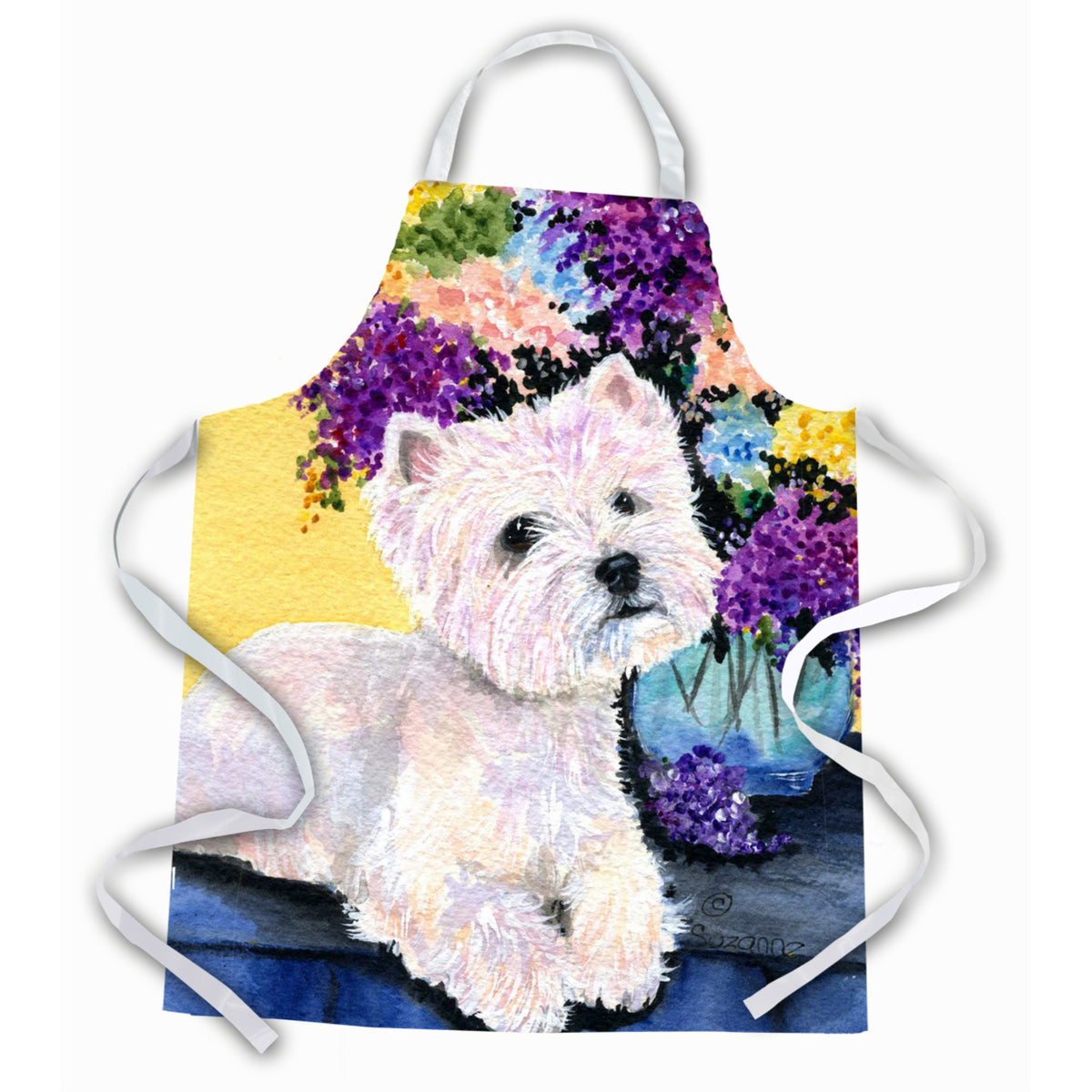 Caroline'S Treasures Ss8291Apron Westie Apron, Large, Multicolor