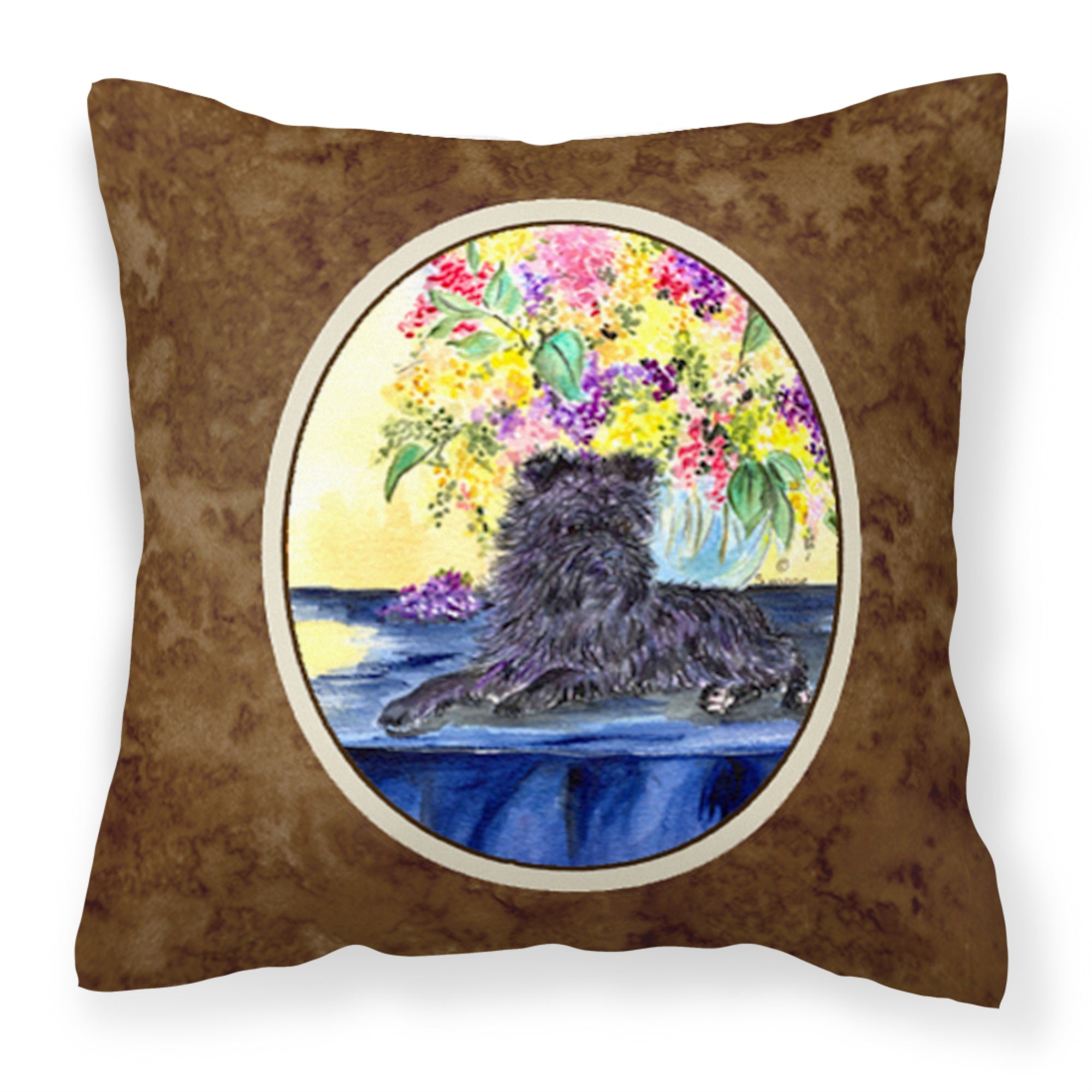 Caroline'S Treasures Ss8296Pw1414 Affenpinscher Decorative Canvas Fabric Pillow, Large, Multicolor