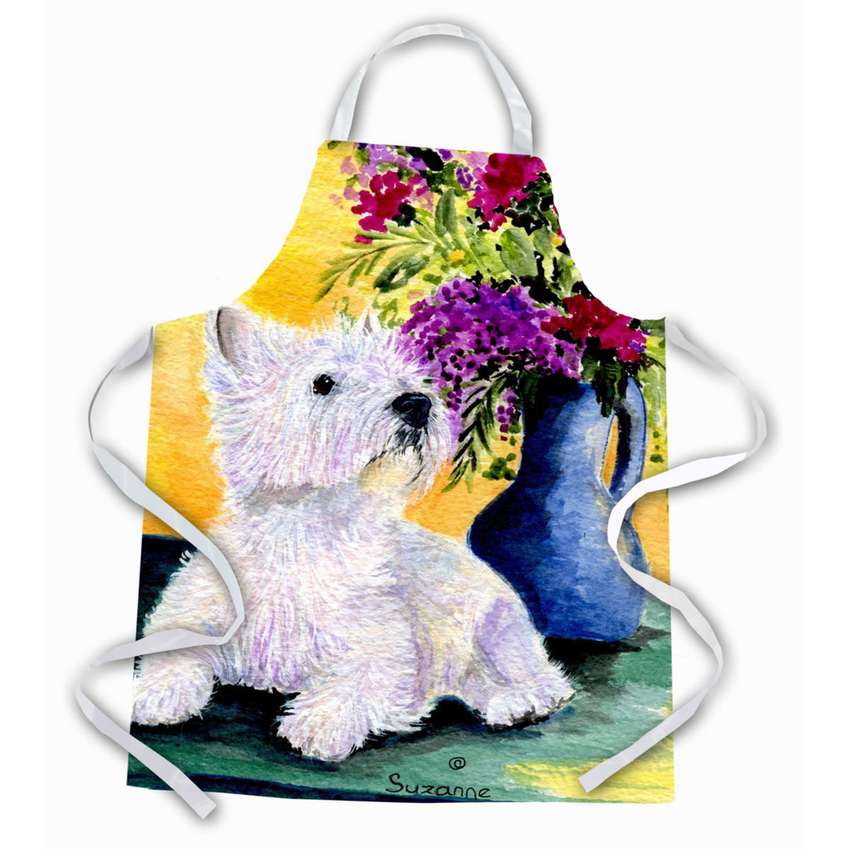 Caroline'S Treasures Ss8301Apron Westie Apron, Large, Multicolor