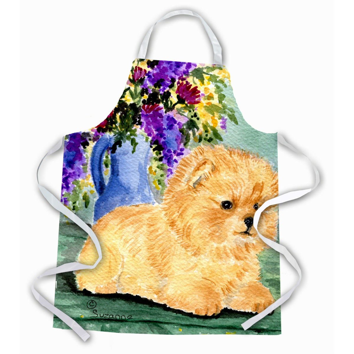 Caroline'S Treasures Ss8302Apron Pomeranian Apron, Large, Multicolor