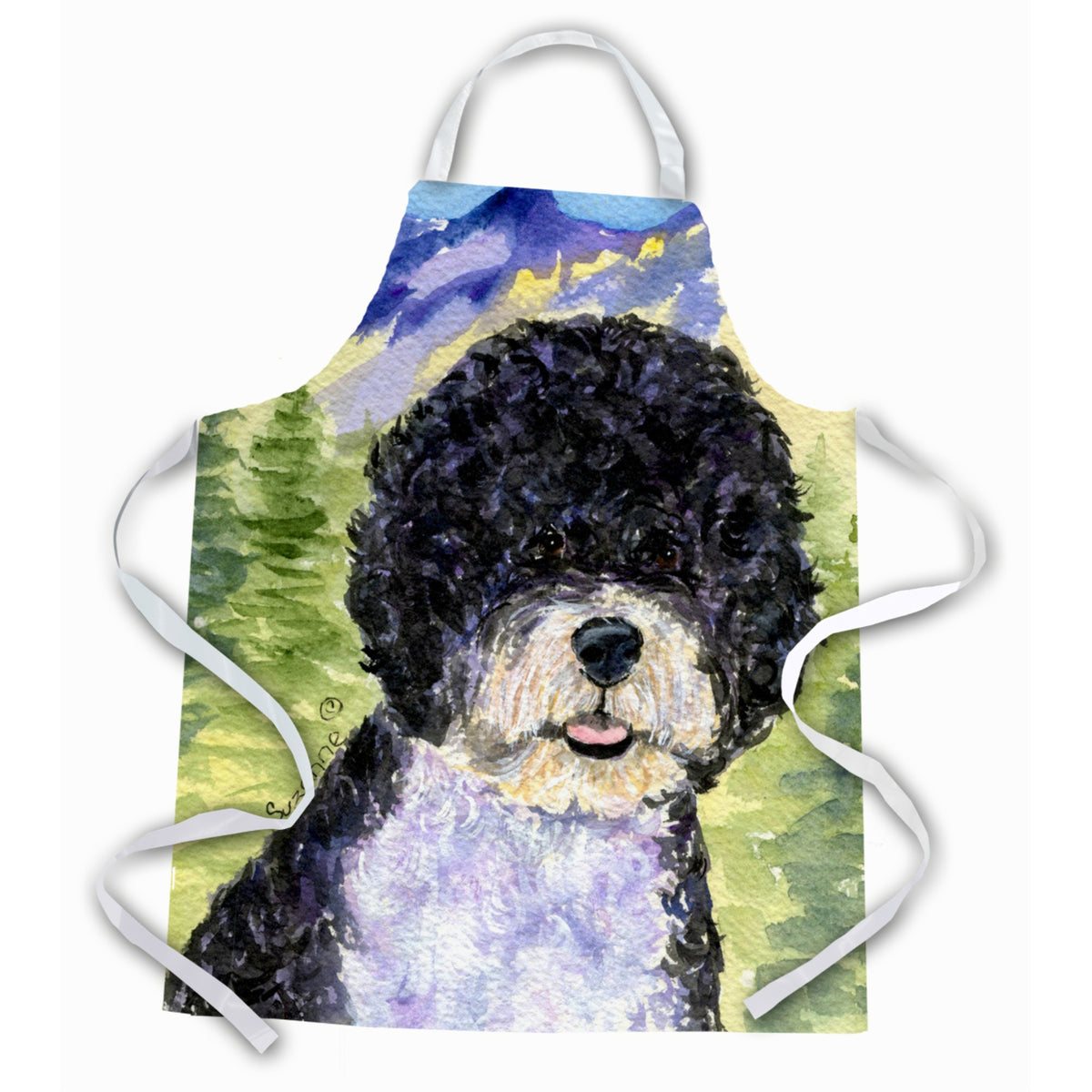 Caroline'S Treasures Ss8303Apron Portuguese Water Dog Apron, Large, Multicolor