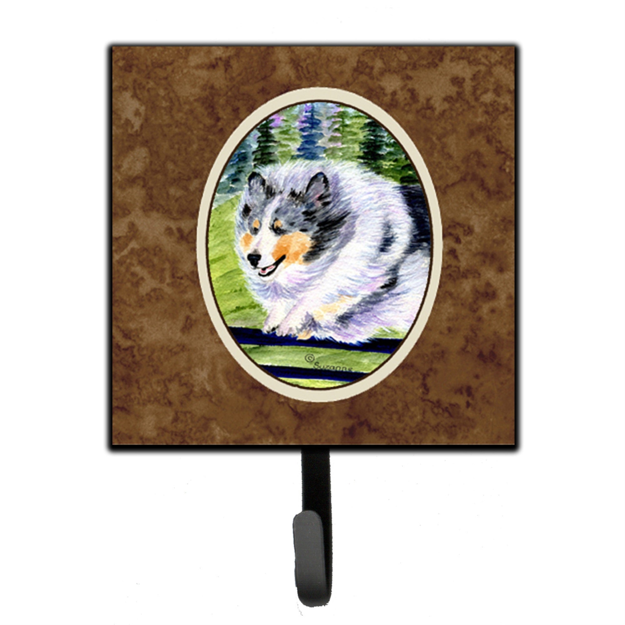 Caroline'S Treasures Ss8305Sh4 Sheltie Leash Holder Or Key Hook, Small, Multicolor
