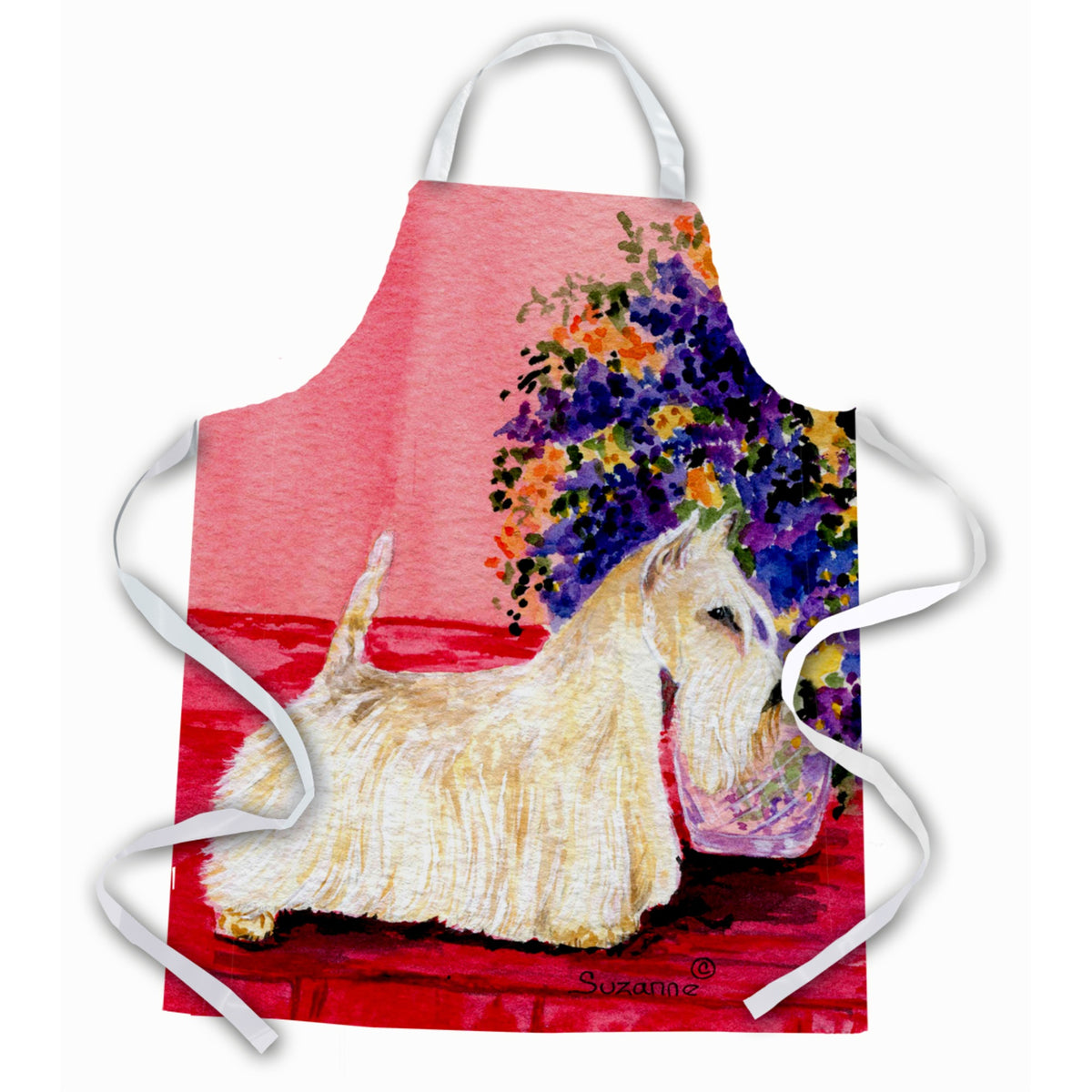 Caroline'S Treasures Ss8306Apron Scottish Terrier Apron, Large, Multicolor