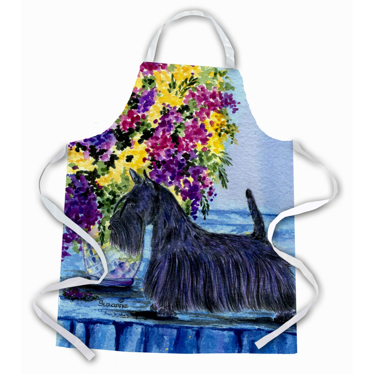 Caroline'S Treasures Ss8309Apron Scottish Terrier Apron, Large, Multicolor
