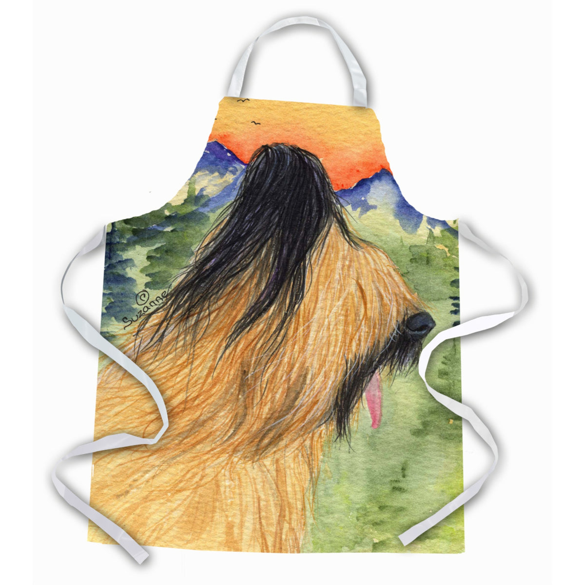 Caroline'S Treasures Ss8318Apron Briard Apron, Large, Multicolor